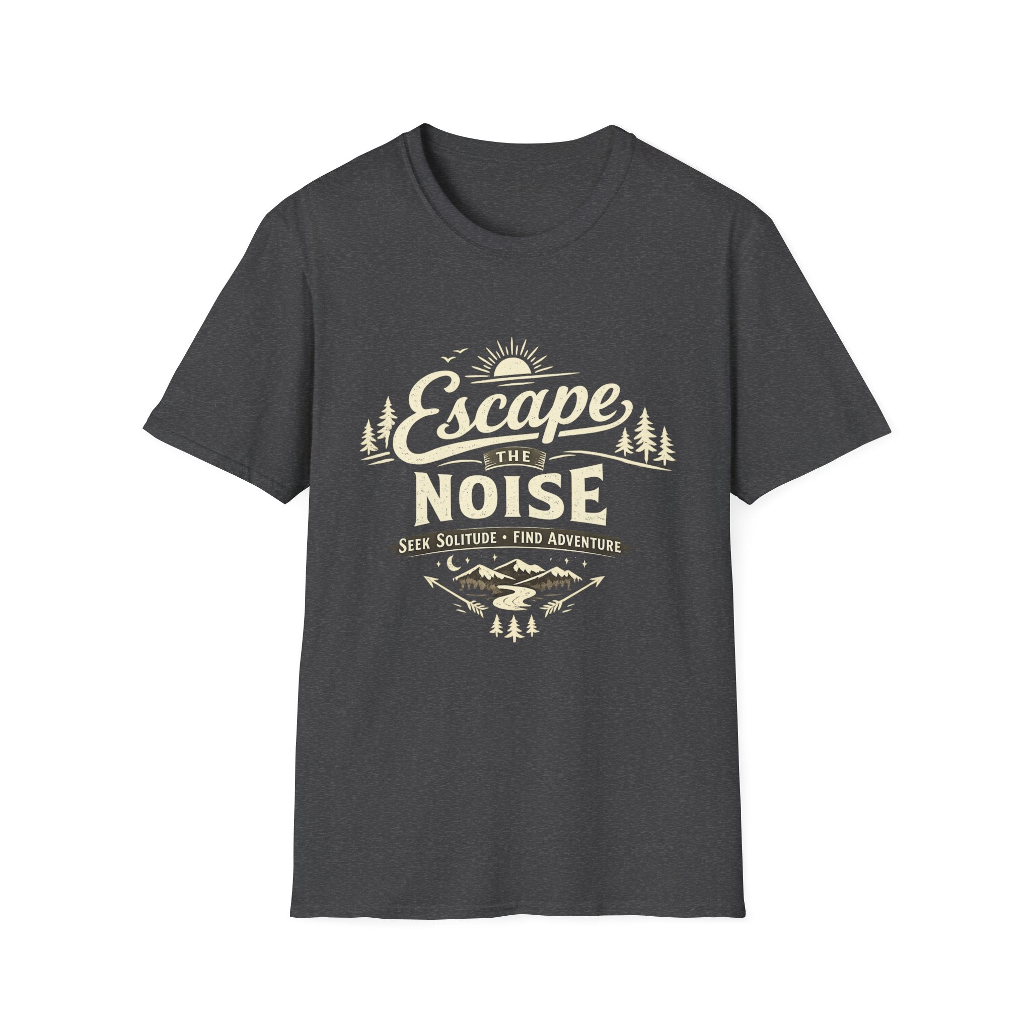 Escape the Noise T-Shirt — Vintage Outdoor Adventure Tee