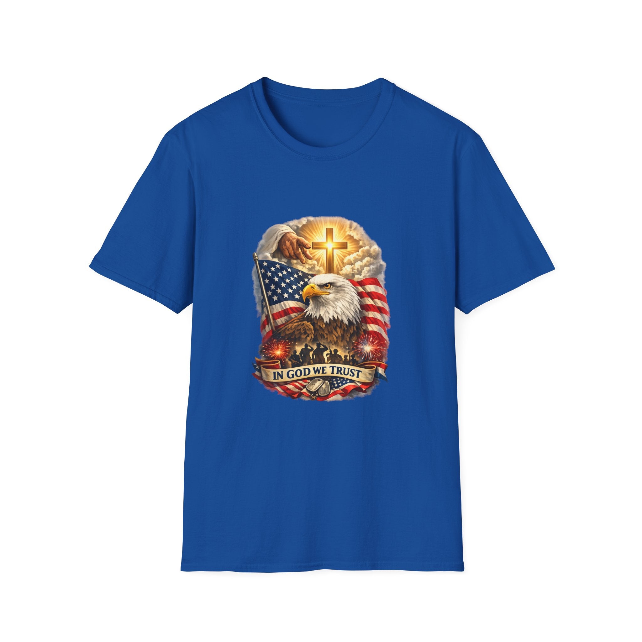 "In God We Trust" Patriotic Eagle & Cross T-Shirt