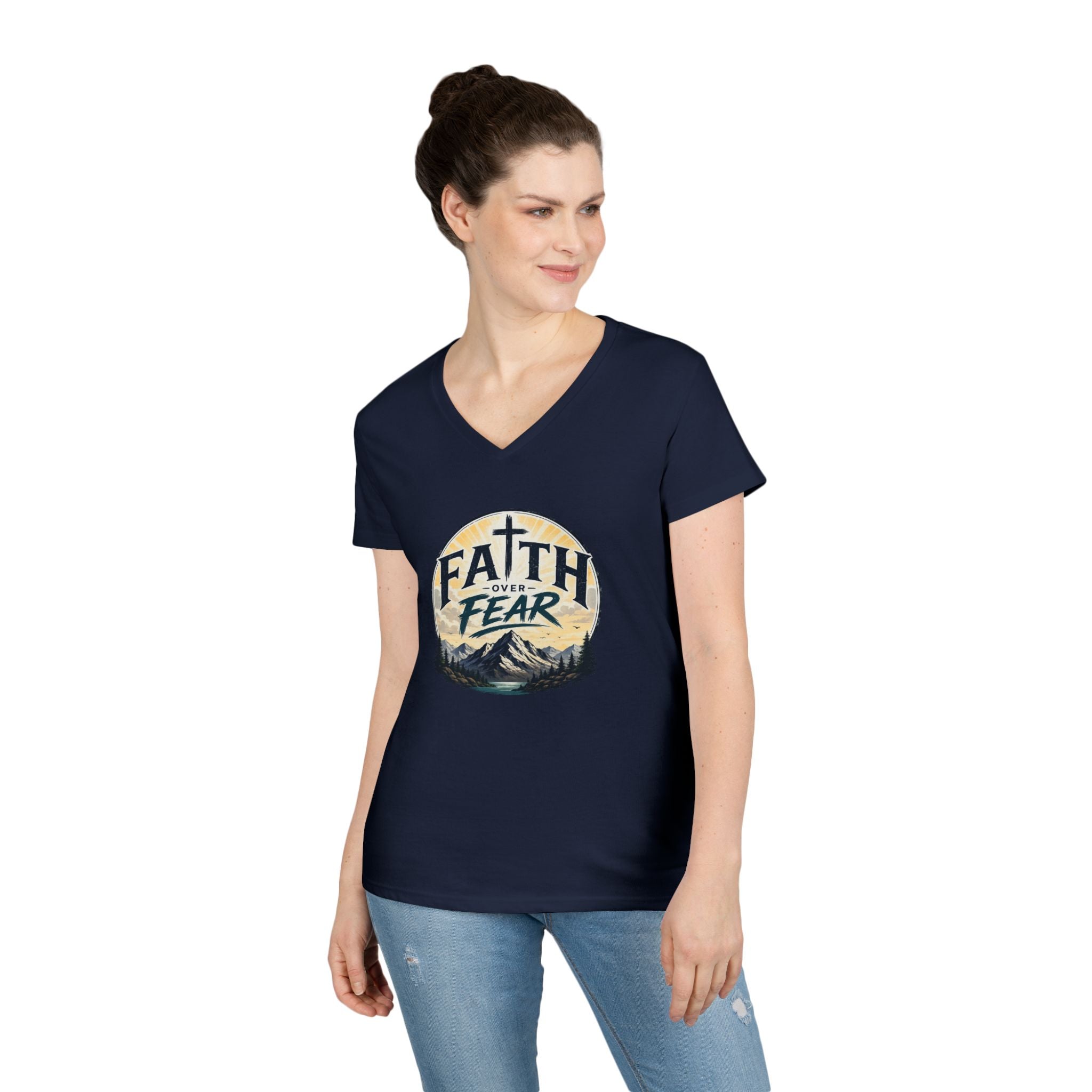 Faith Over Fear V-Neck Tee