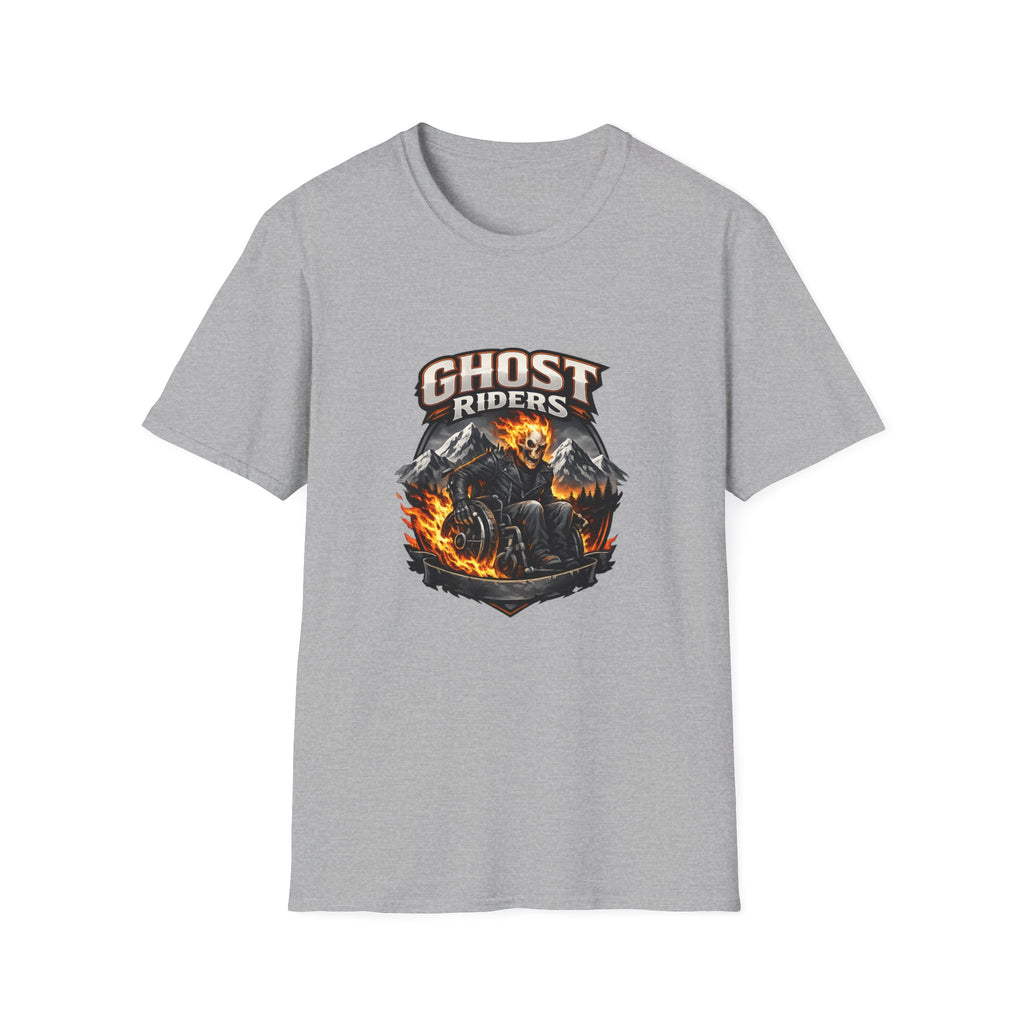 Ghost Riders T-Shirt — Fiery Motorcycle Skull Graphic Tee