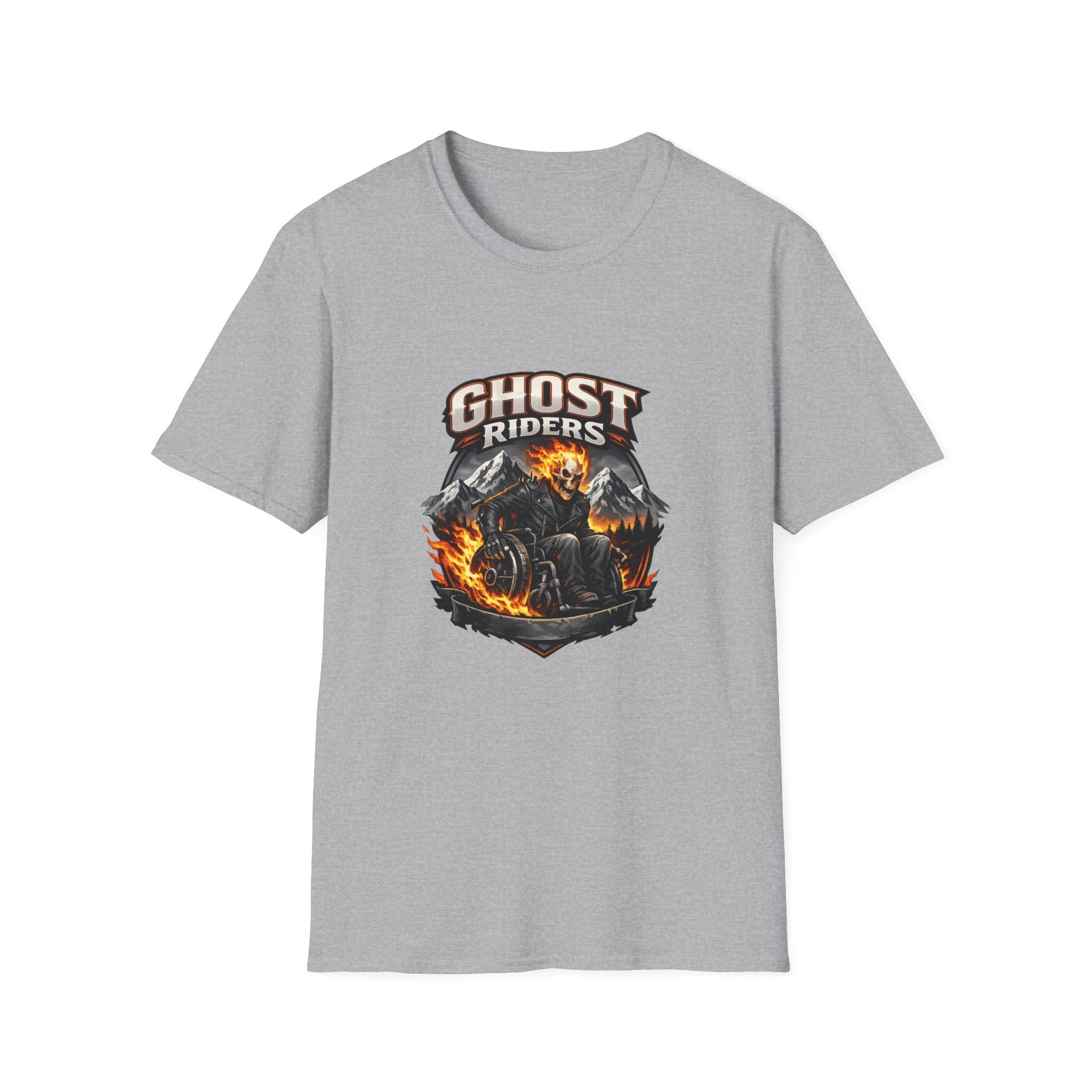 Ghost Riders T-Shirt — Fiery Motorcycle Skull Graphic Tee