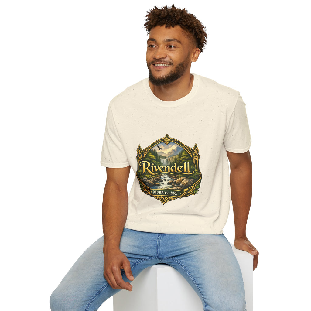 Rivendell Scenic Tee — Vintage Elven Valley Graphic T-Shirt