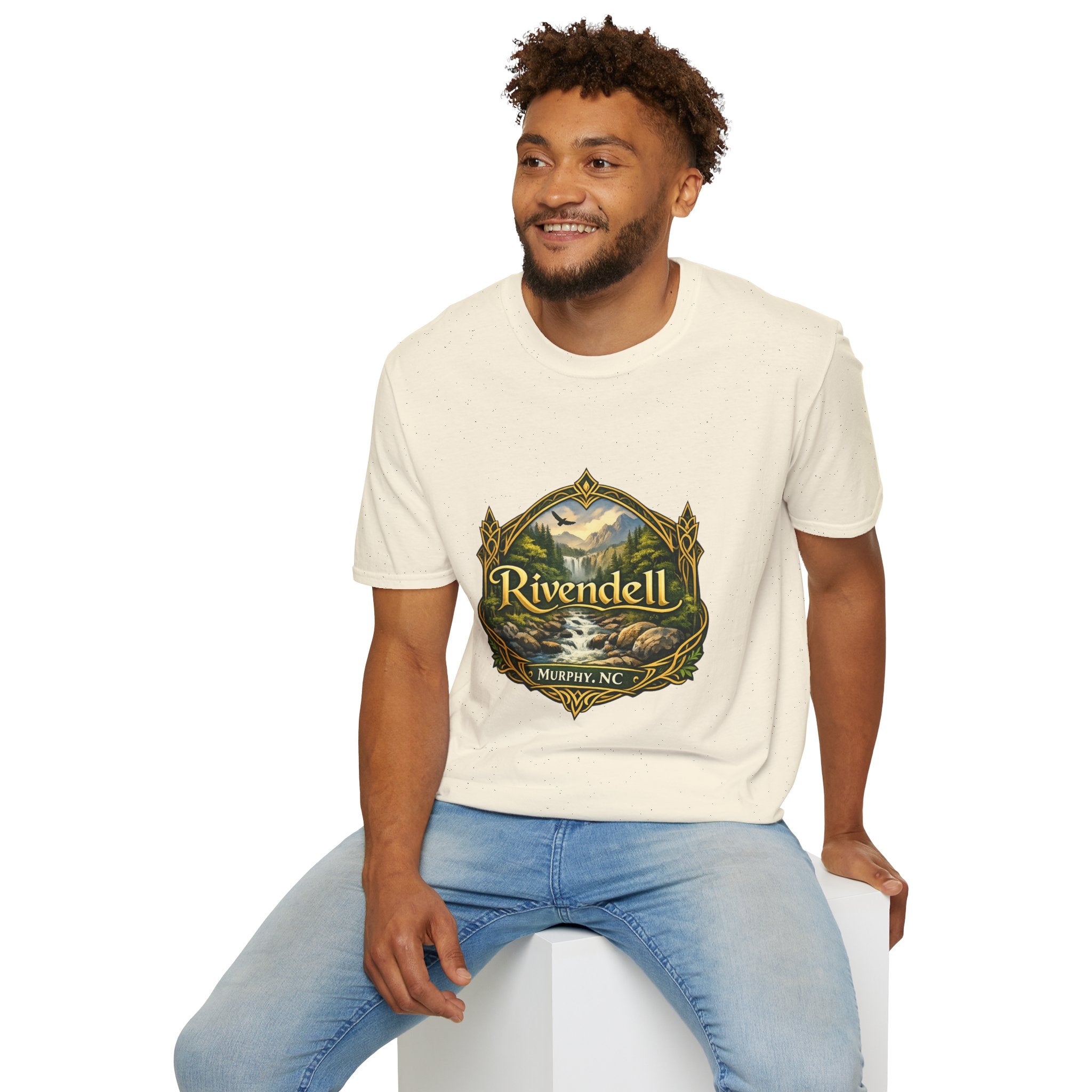 Rivendell Scenic Tee — Vintage Elven Valley Graphic T-Shirt