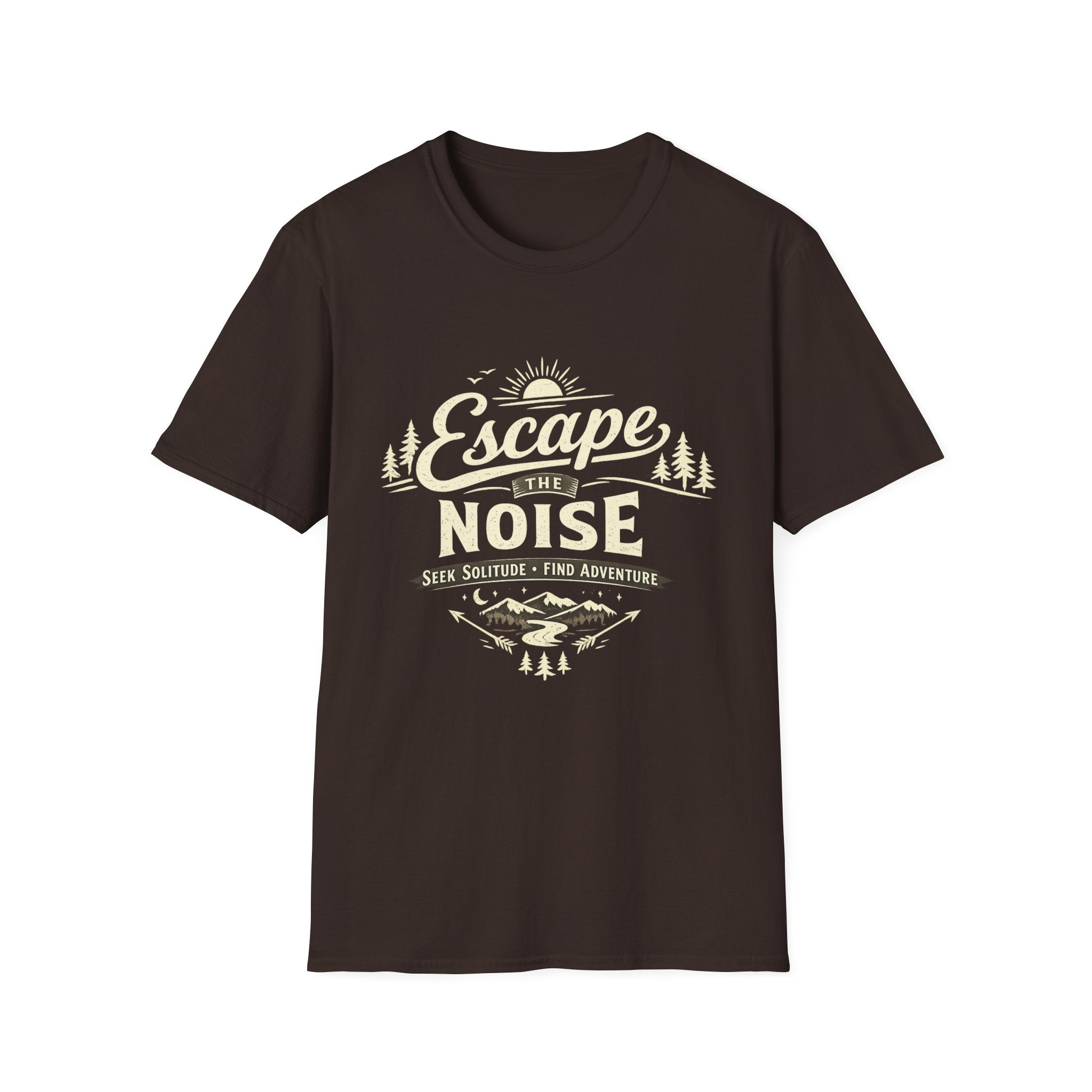 Escape the Noise T-Shirt — Vintage Outdoor Adventure Tee