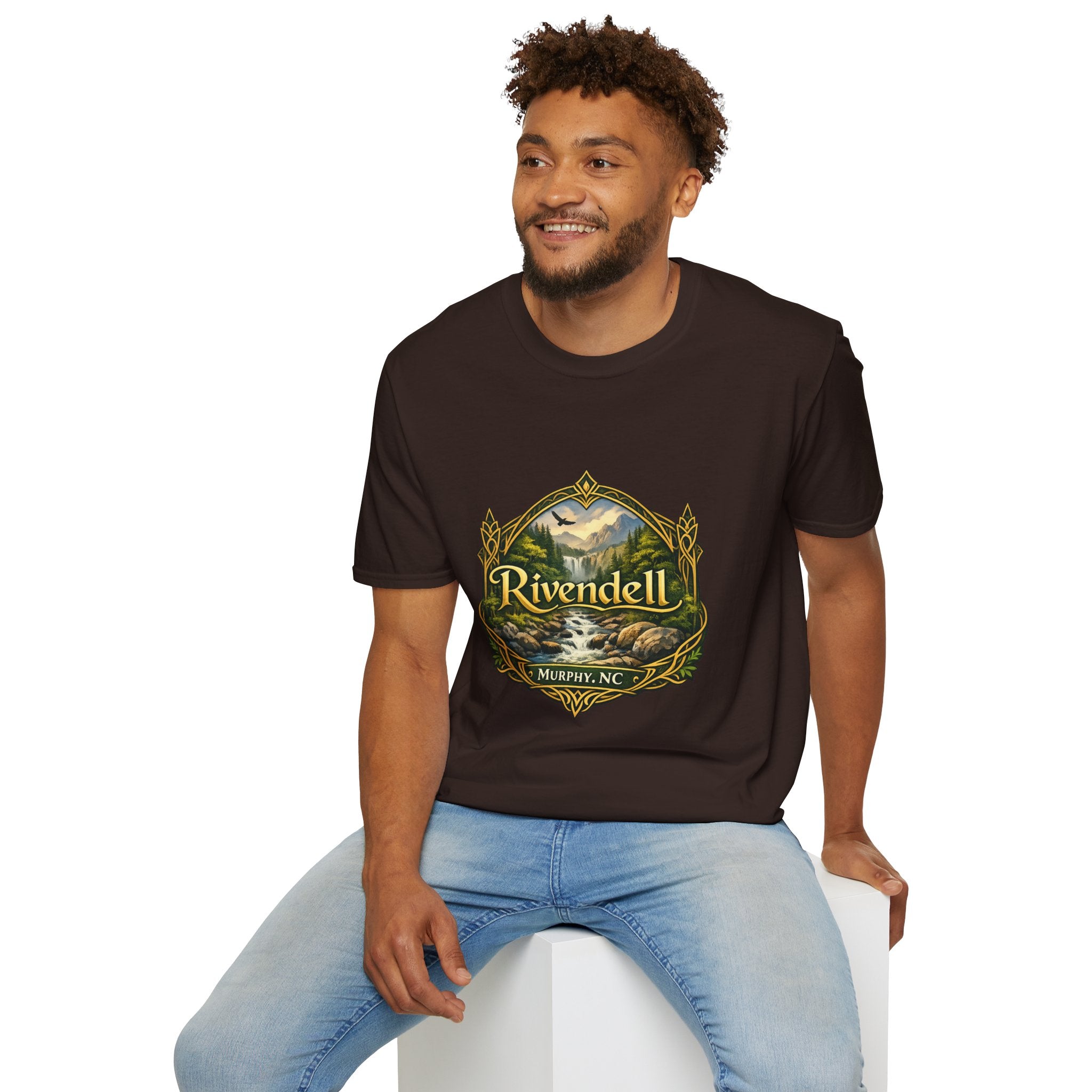 Rivendell Scenic Tee — Vintage Elven Valley Graphic T-Shirt