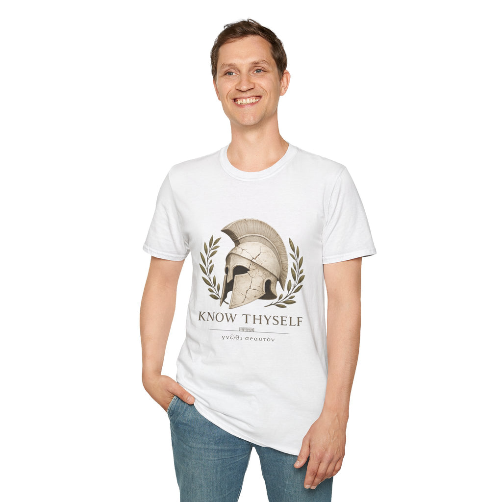 "Know Thyself" Classic Greek Warrior Tee