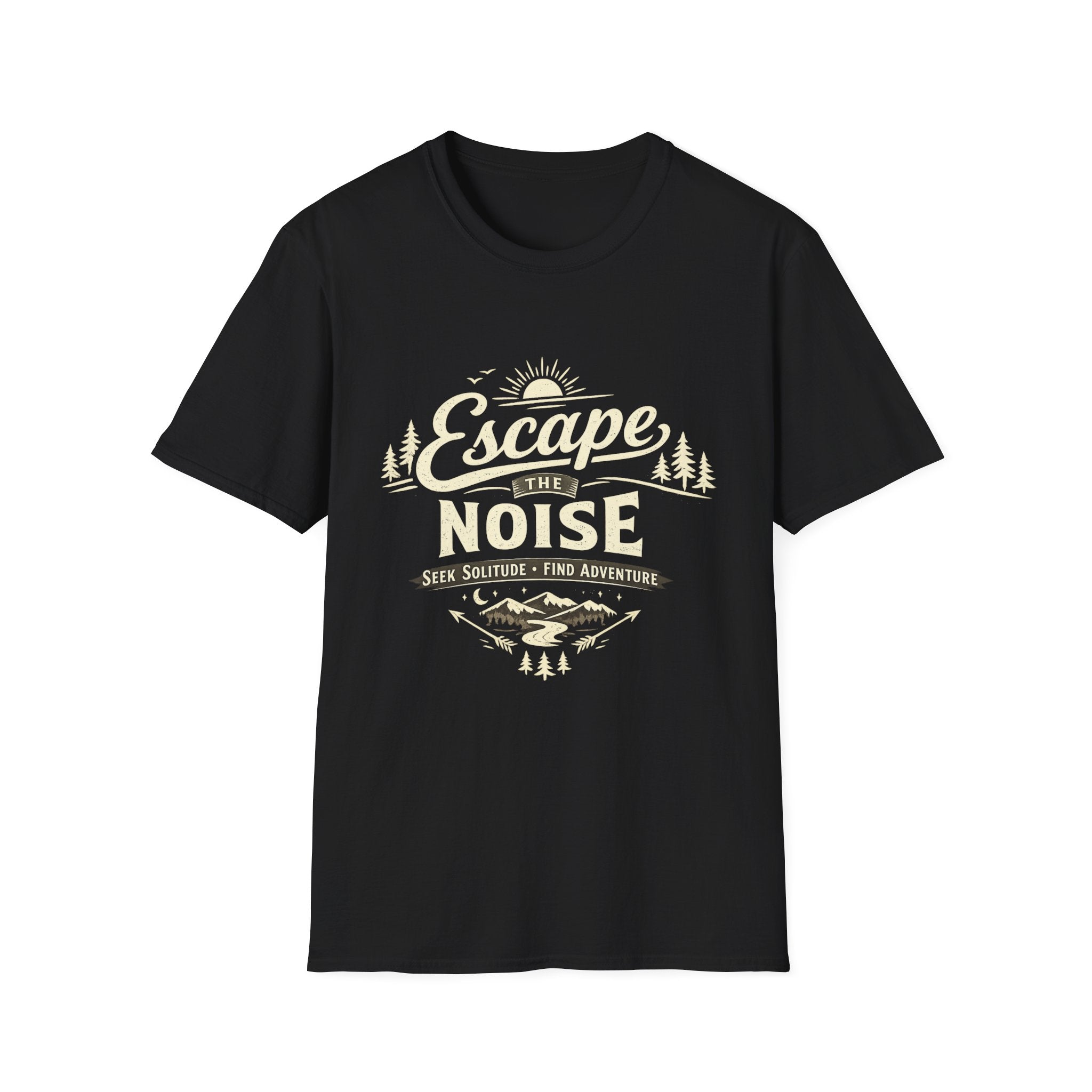 Escape the Noise T-Shirt — Vintage Outdoor Adventure Tee