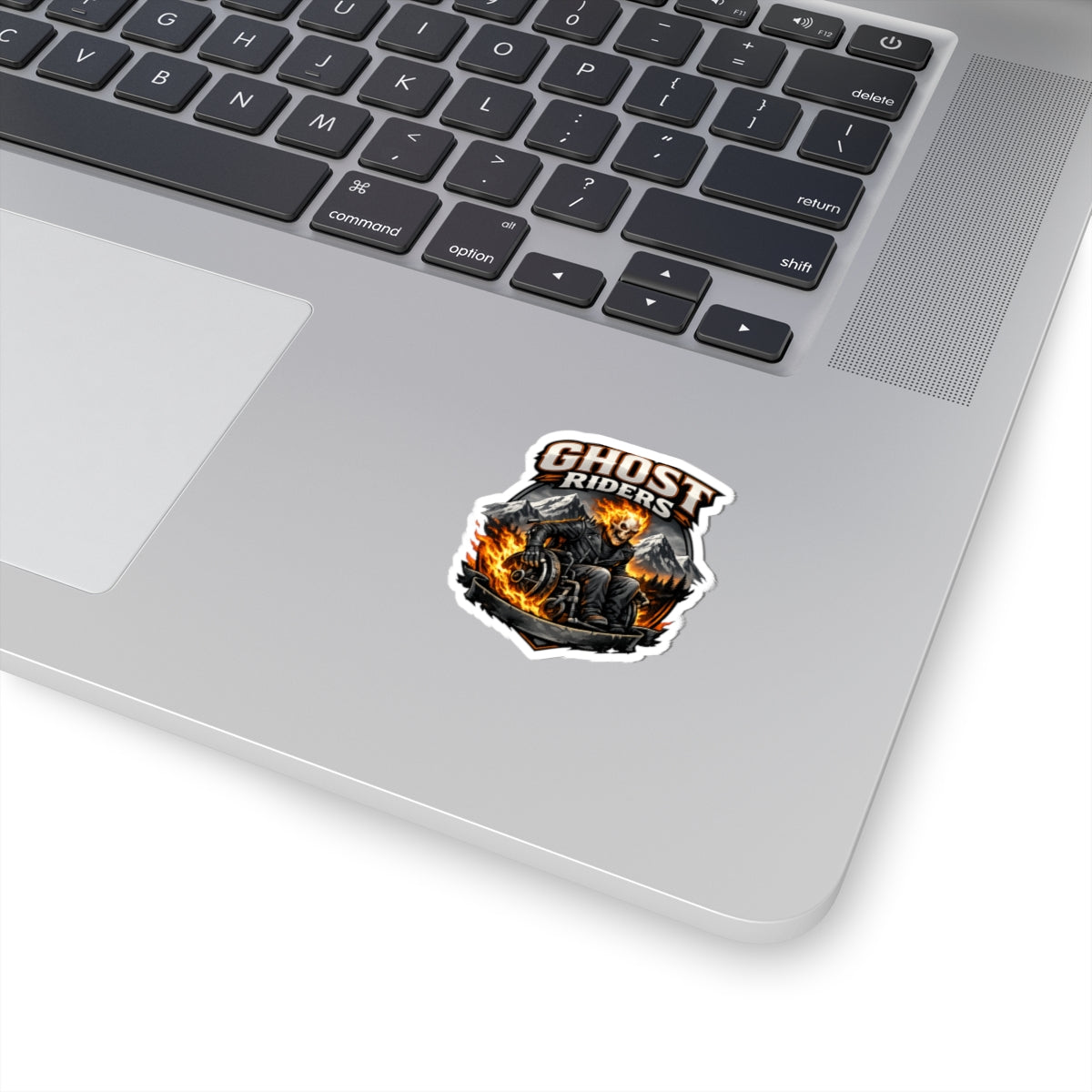 Ghost Riders Flame Skull Sticker — Kiss-Cut Motorcycle Decal