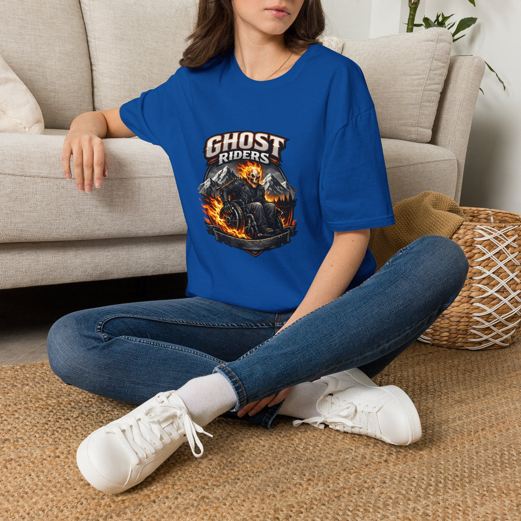 Ghost Riders T-Shirt — Fiery Motorcycle Skull Graphic Tee