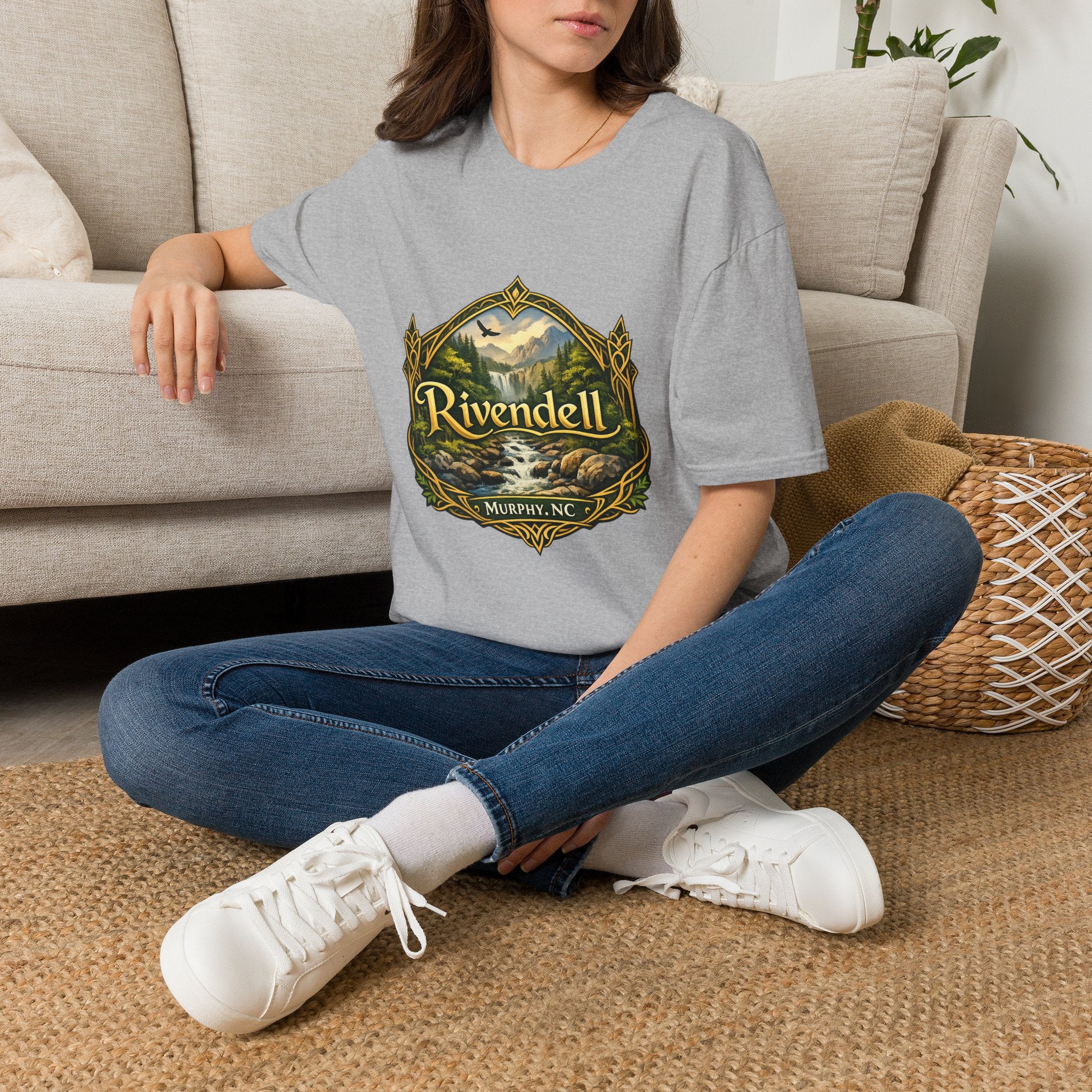 Rivendell Scenic Tee — Vintage Elven Valley Graphic T-Shirt