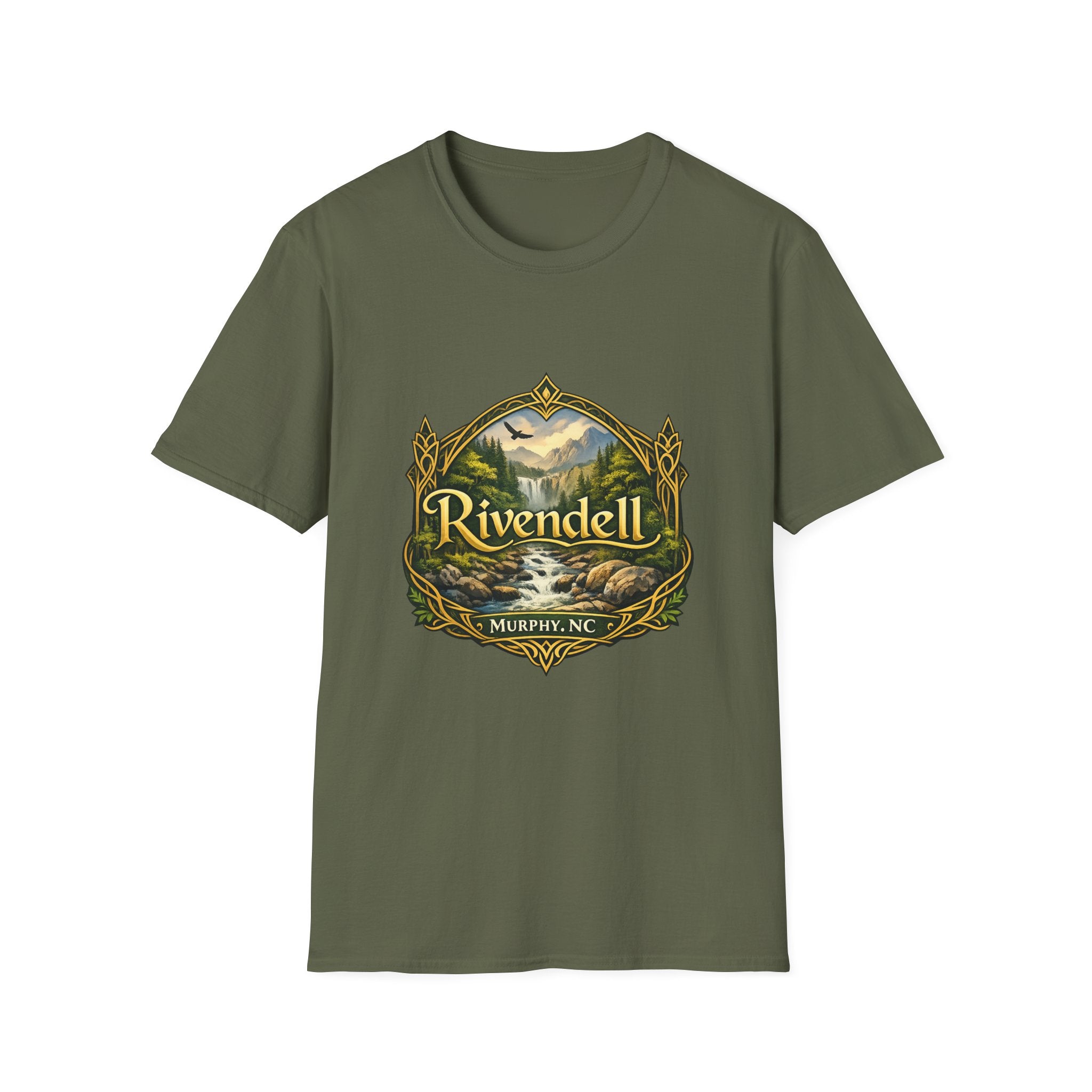 Rivendell Scenic Tee — Vintage Elven Valley Graphic T-Shirt