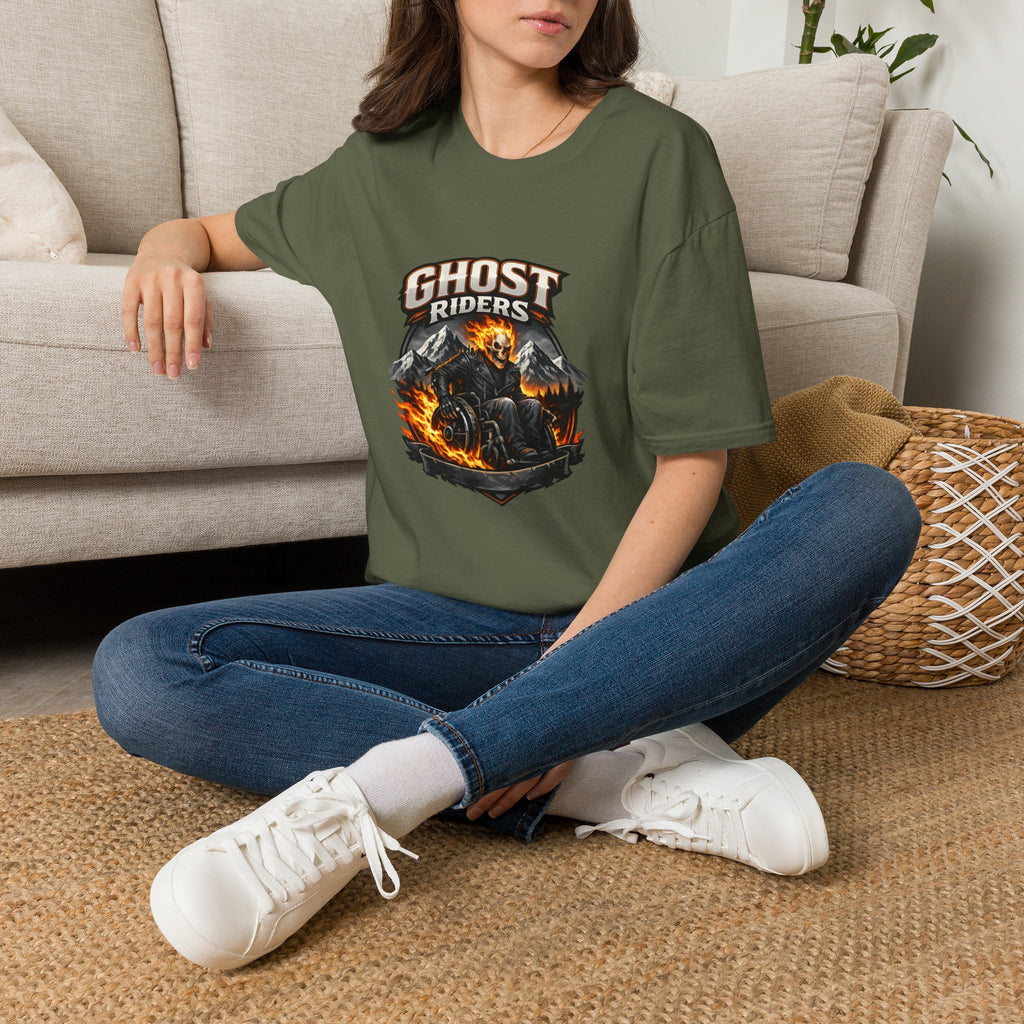 Ghost Riders T-Shirt — Fiery Motorcycle Skull Graphic Tee