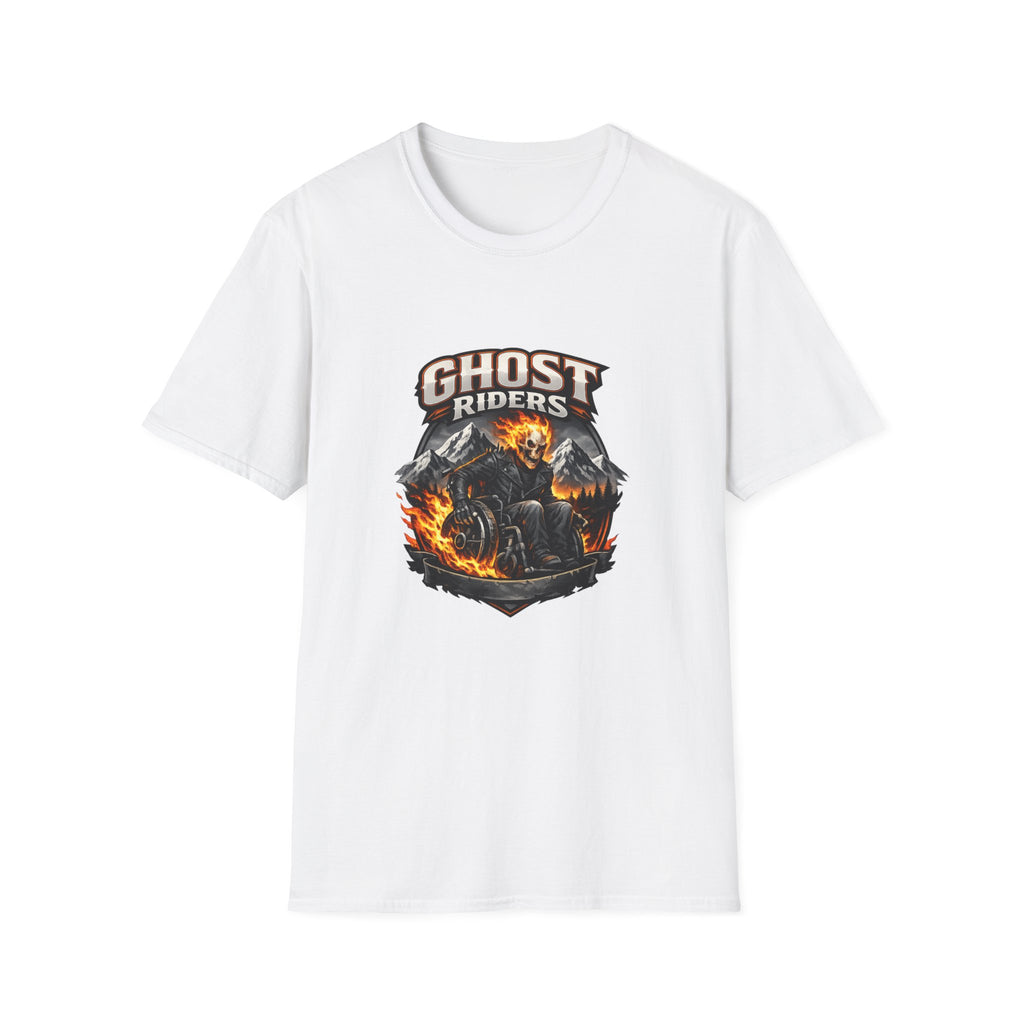 Ghost Riders T-Shirt — Fiery Motorcycle Skull Graphic Tee