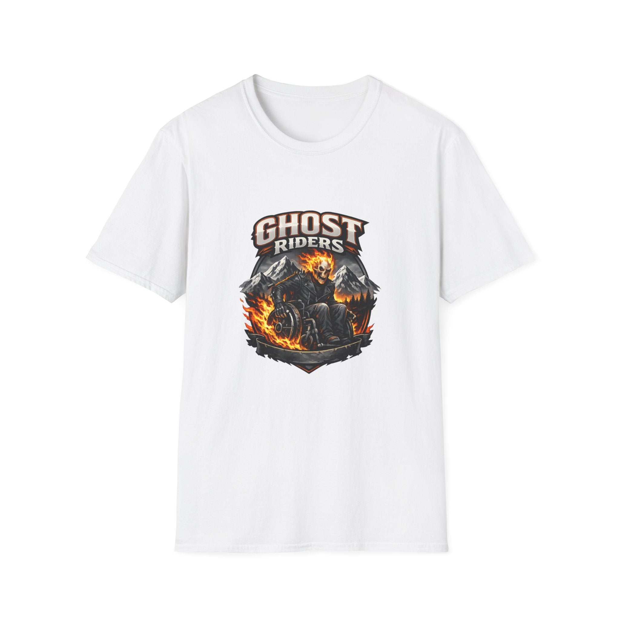 Ghost Riders T-Shirt — Fiery Motorcycle Skull Graphic Tee
