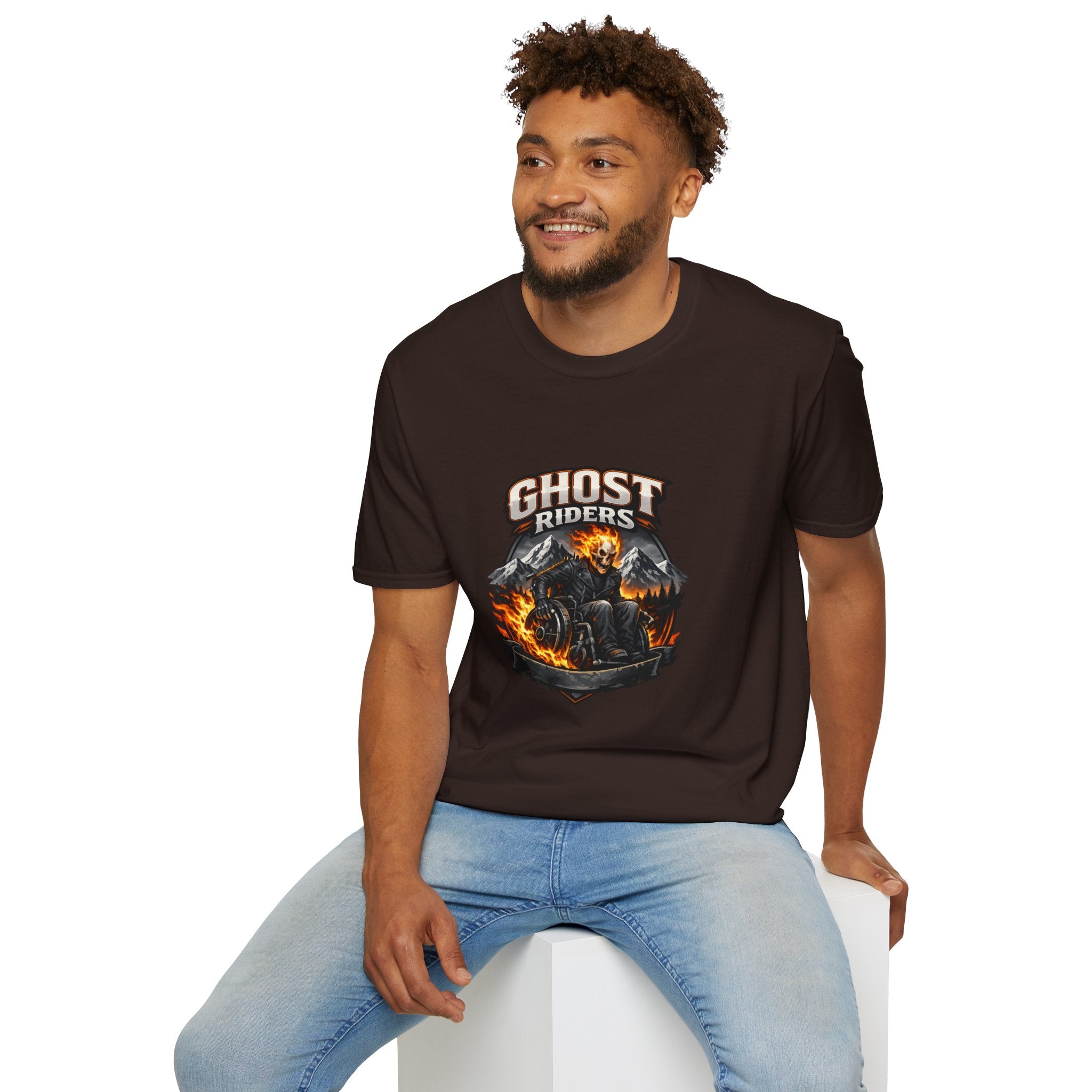 Ghost Riders T-Shirt — Fiery Motorcycle Skull Graphic Tee