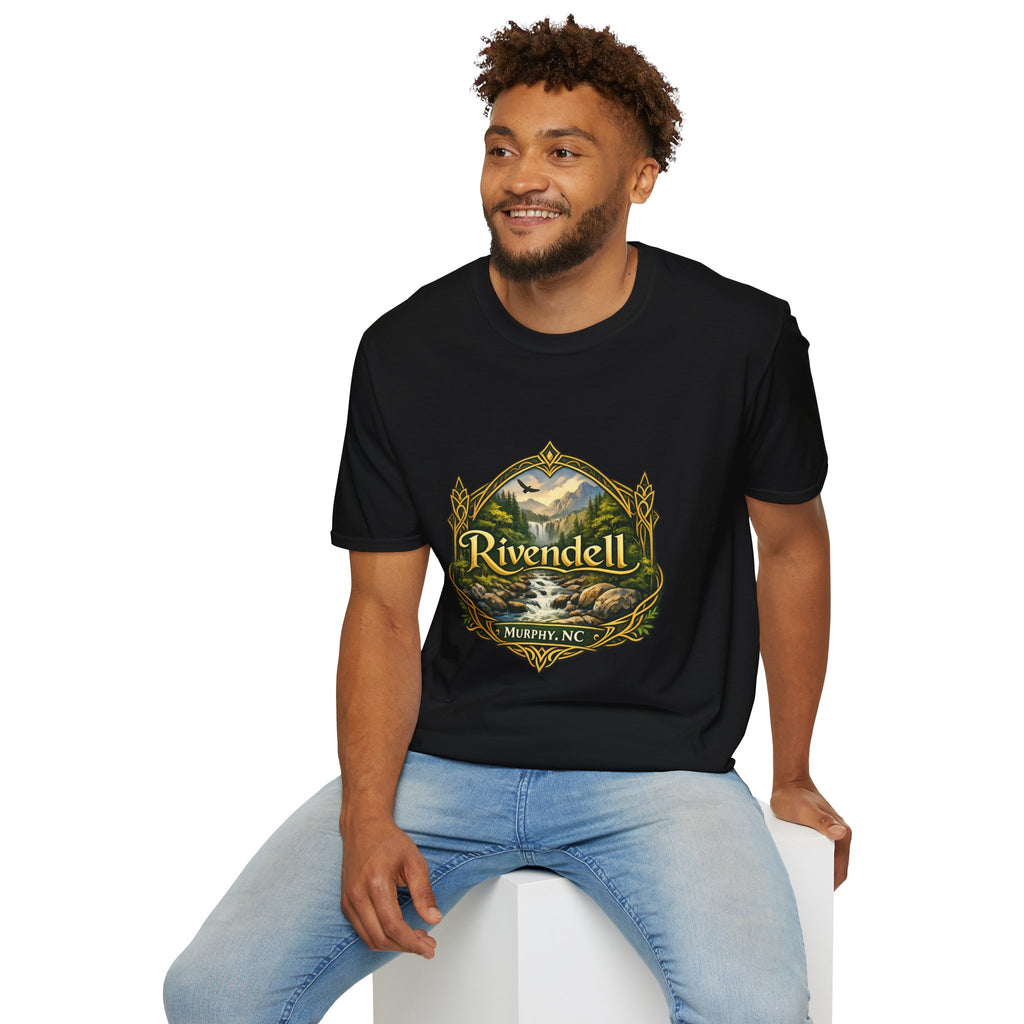 Rivendell Scenic Tee — Vintage Elven Valley Graphic T-Shirt