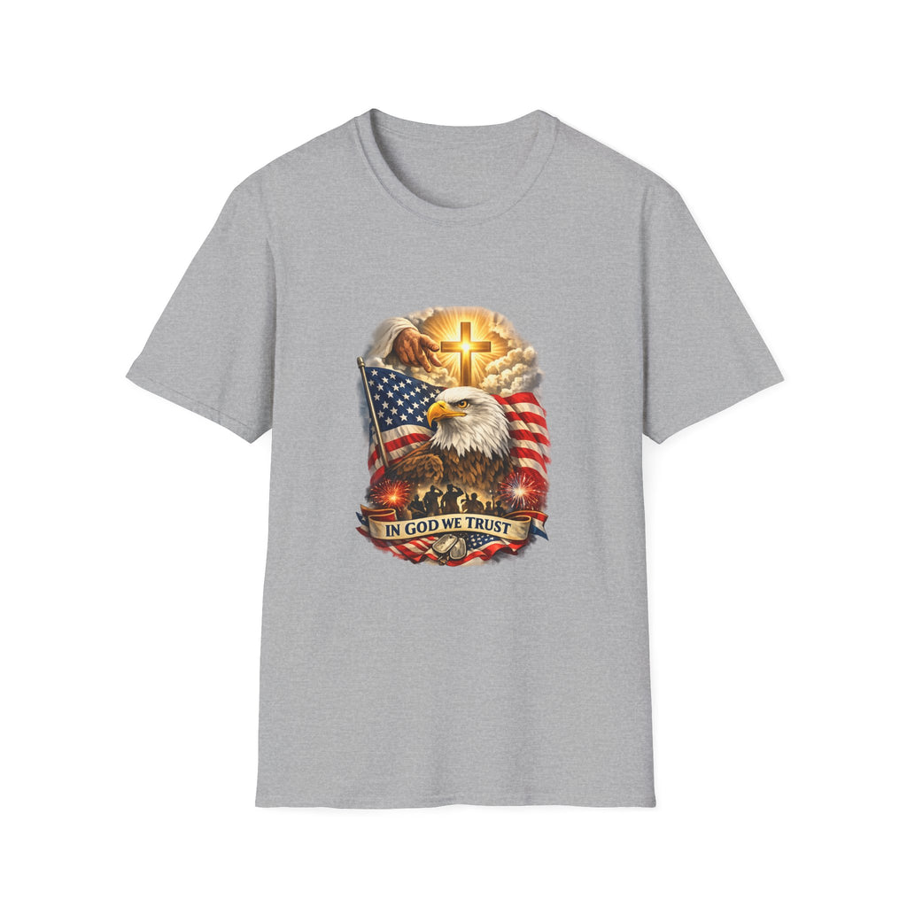 "In God We Trust" Patriotic Eagle & Cross T-Shirt