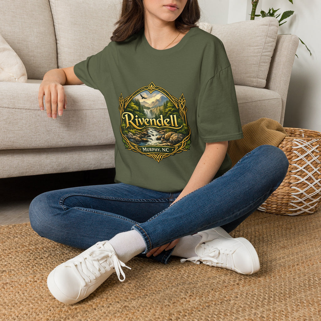 Rivendell Scenic Tee — Vintage Elven Valley Graphic T-Shirt