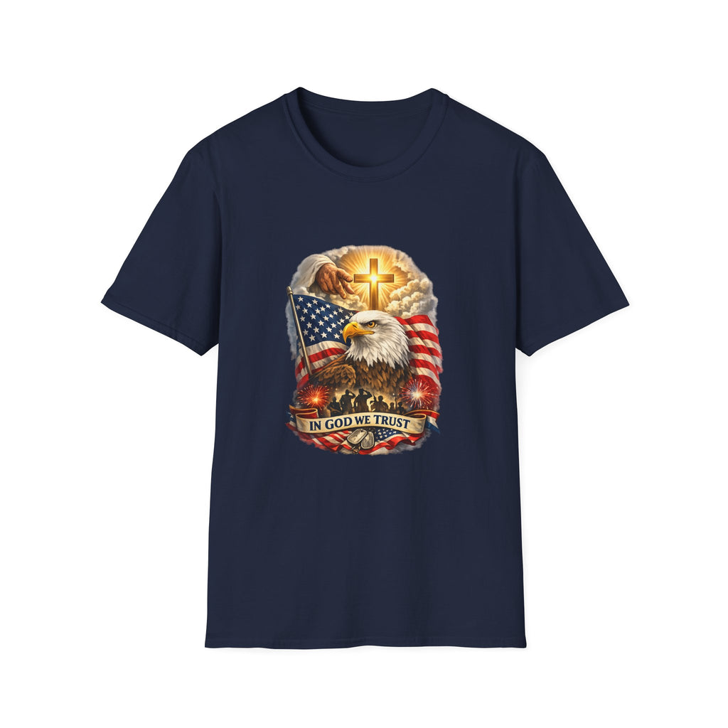 "In God We Trust" Patriotic Eagle & Cross T-Shirt