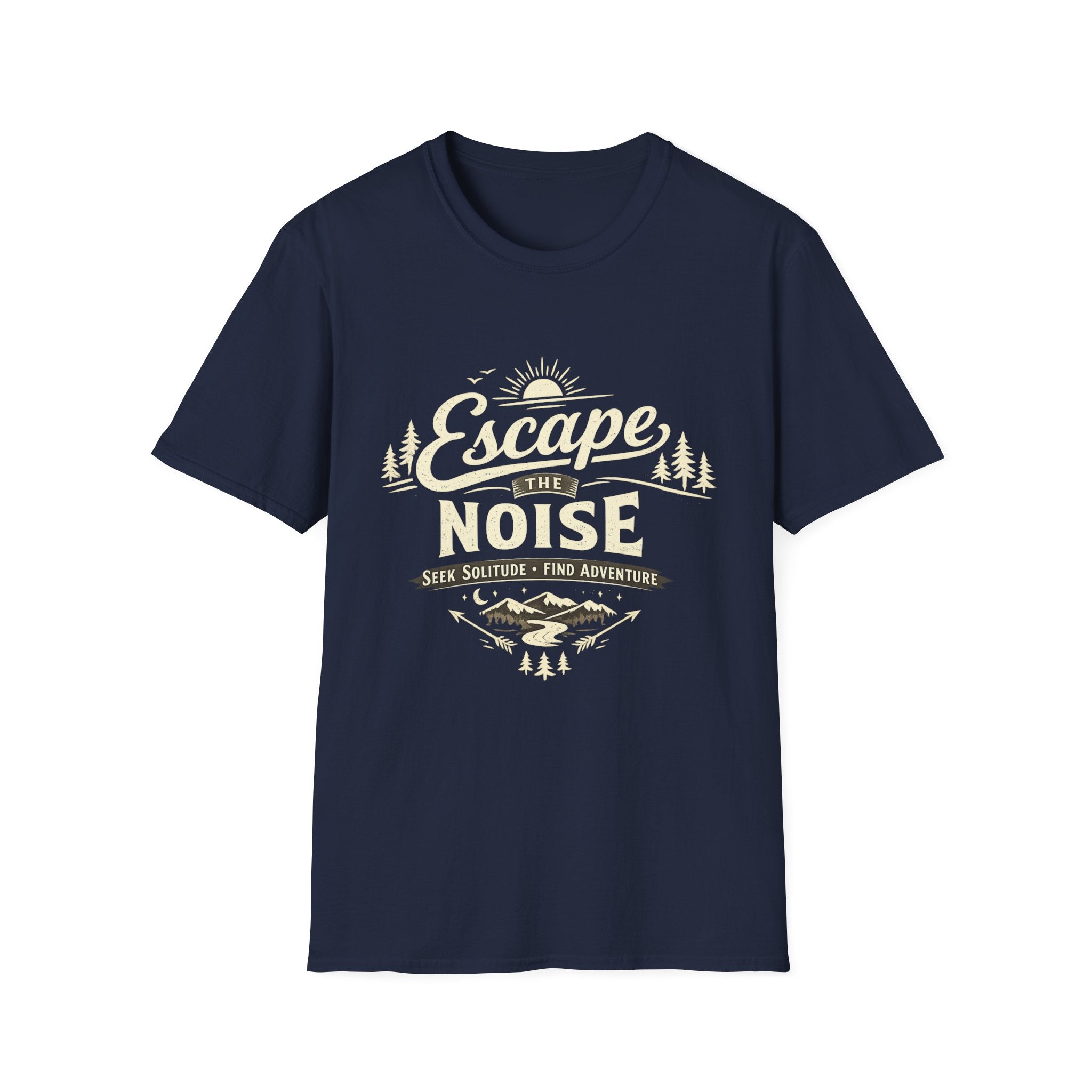 Escape the Noise T-Shirt — Vintage Outdoor Adventure Tee