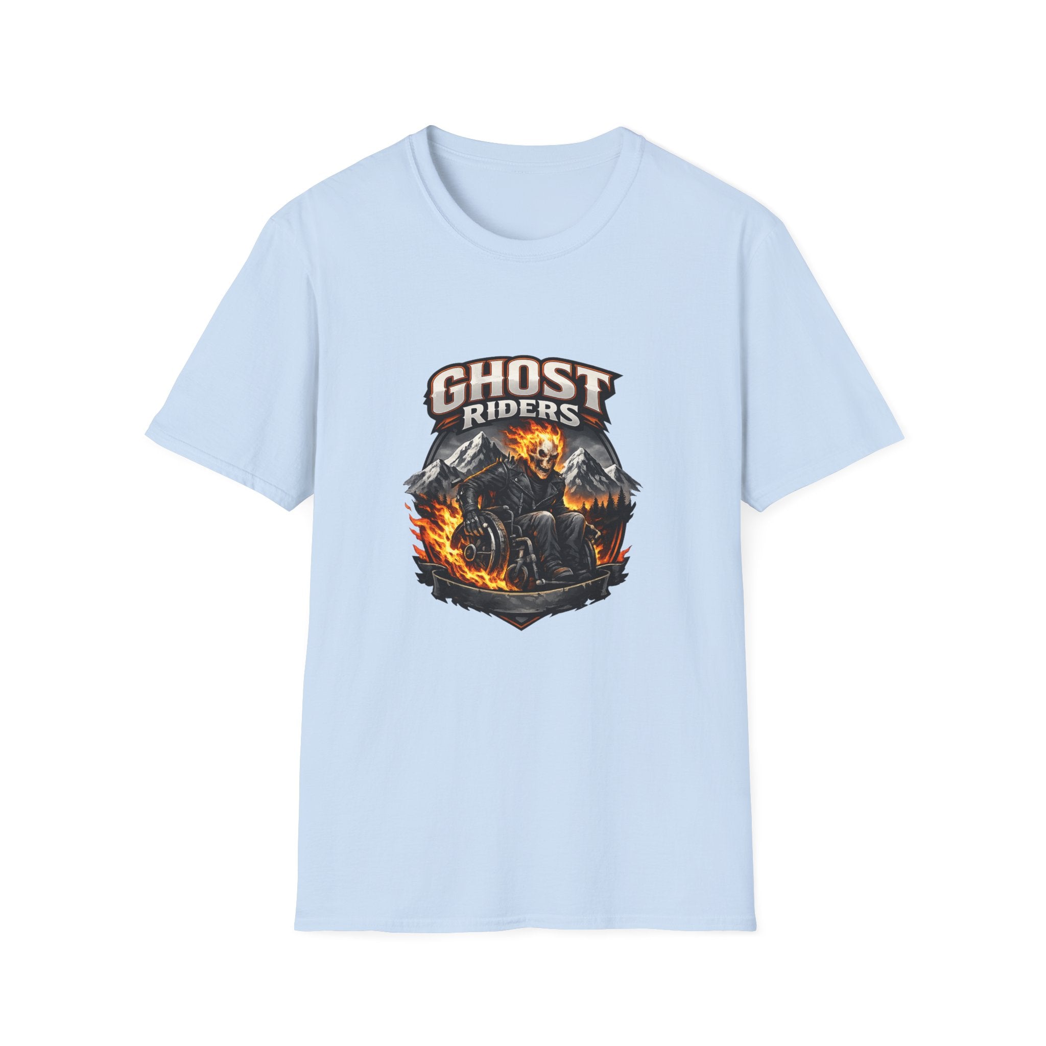Ghost Riders T-Shirt — Fiery Motorcycle Skull Graphic Tee