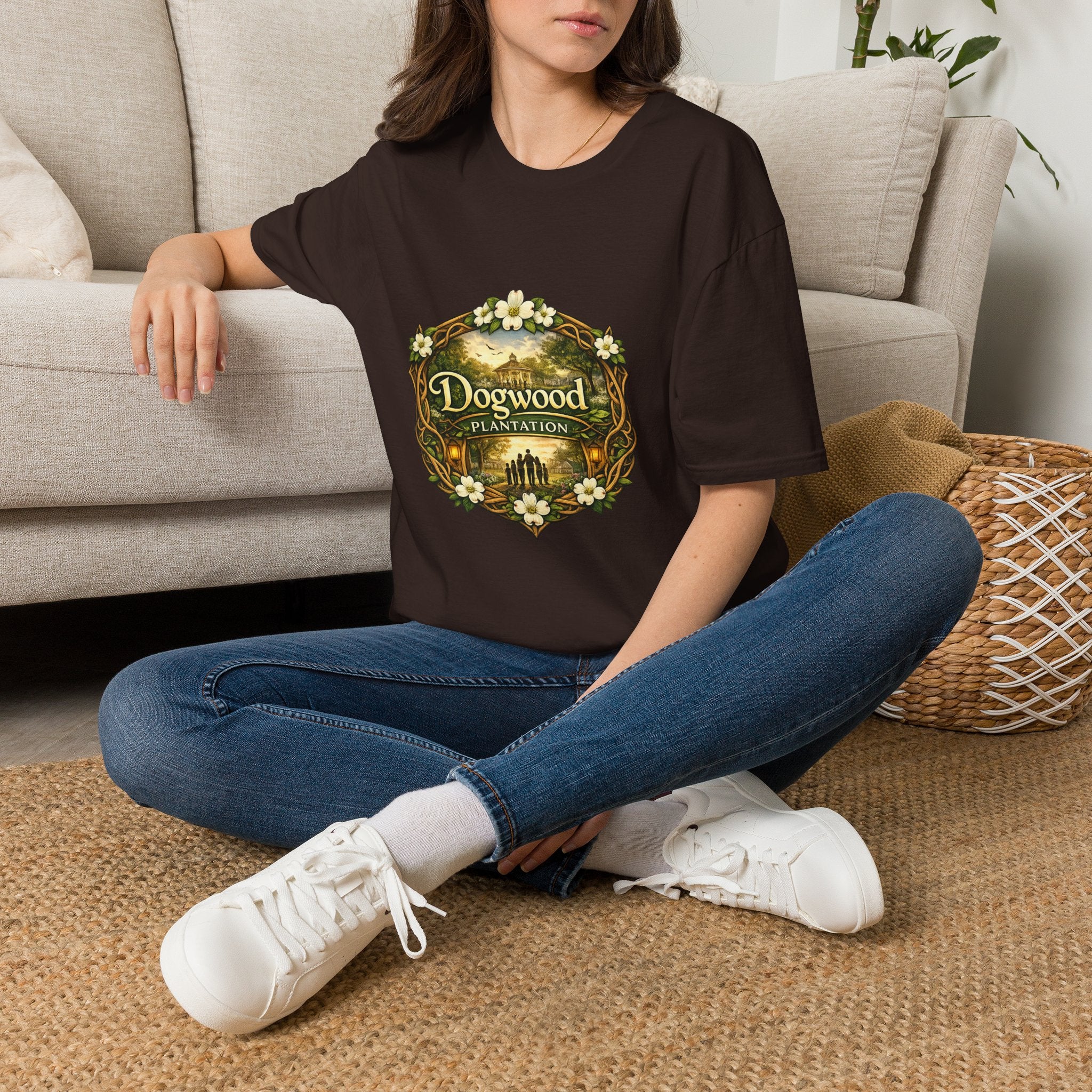 Dogwood Plantation T‑Shirt — Vintage Floral Southern Estate Tee