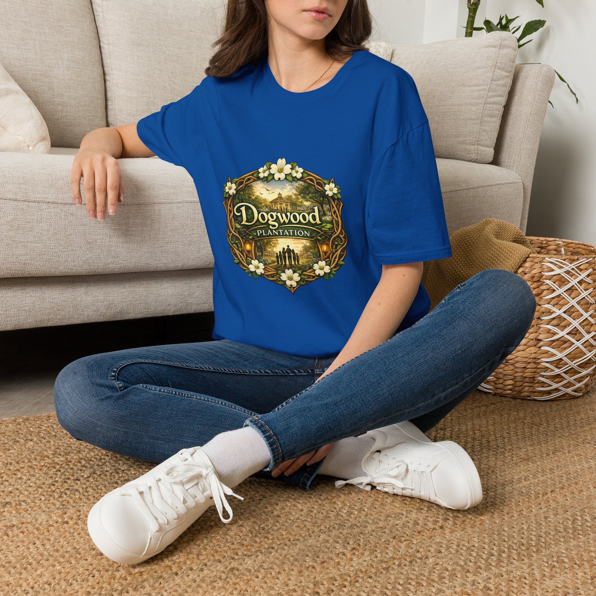 Dogwood Plantation T‑Shirt — Vintage Floral Southern Estate Tee
