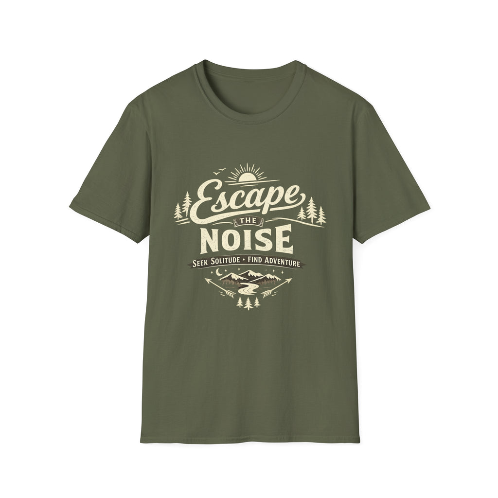 Escape the Noise T-Shirt — Vintage Outdoor Adventure Tee