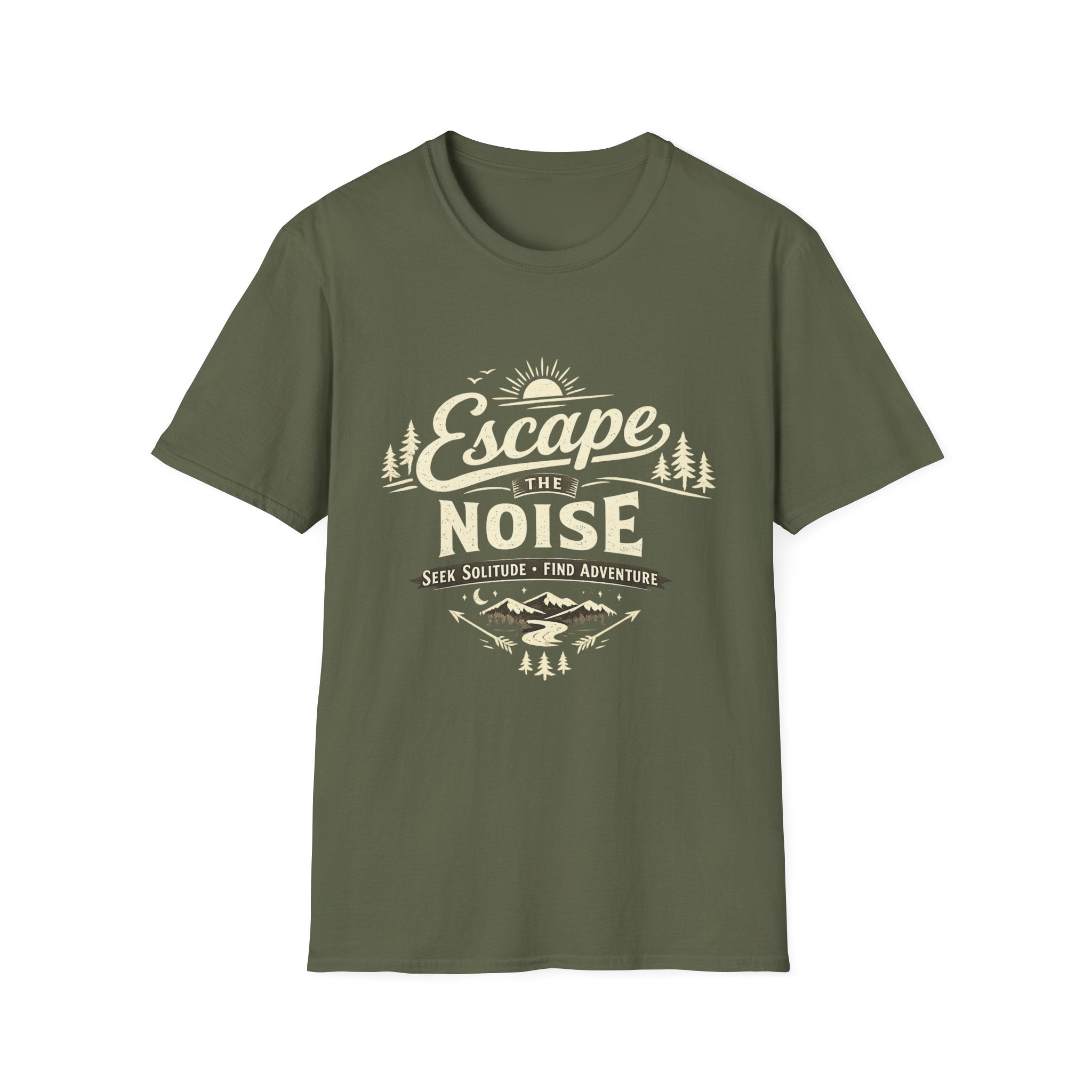 Escape the Noise T-Shirt — Vintage Outdoor Adventure Tee