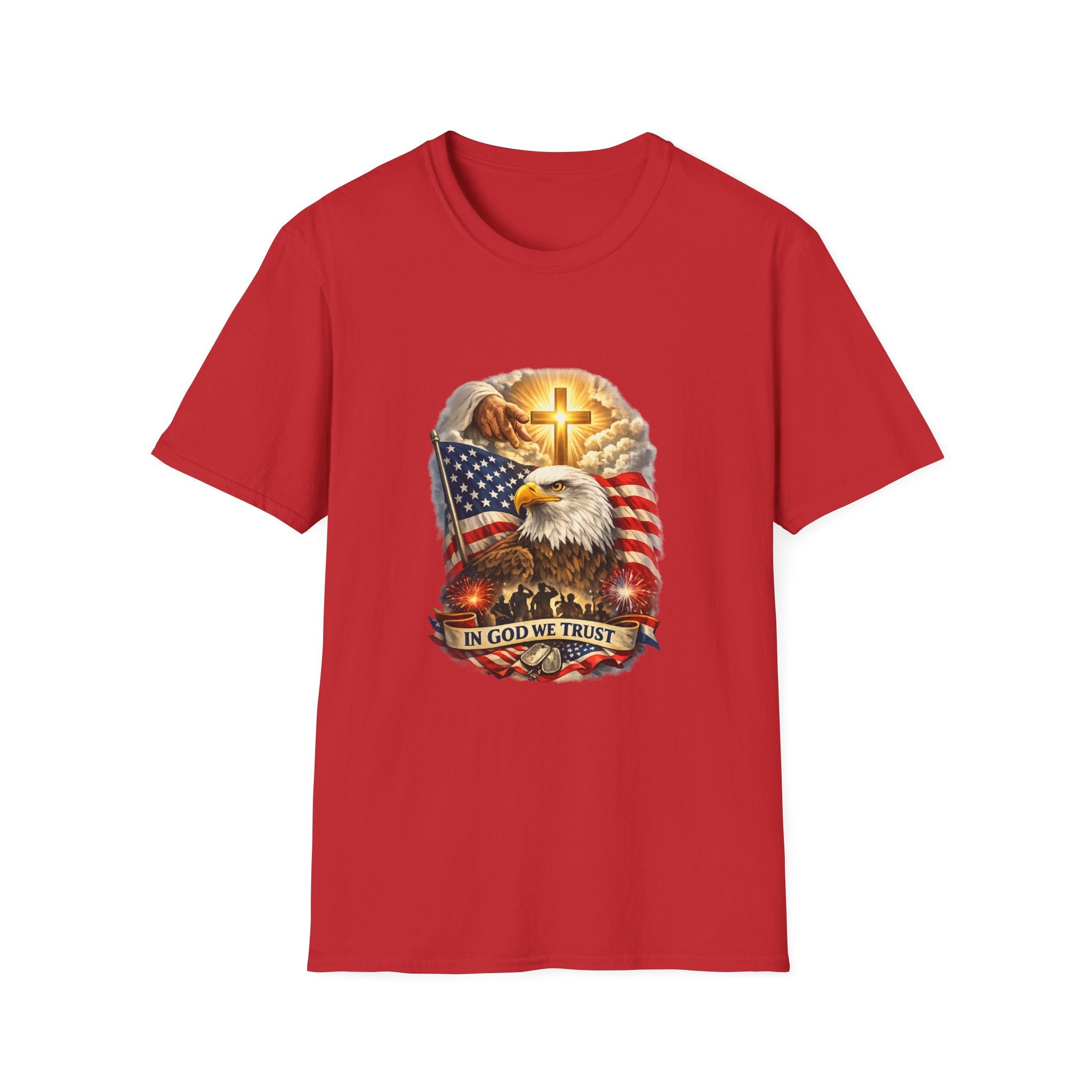 "In God We Trust" Patriotic Eagle & Cross T-Shirt