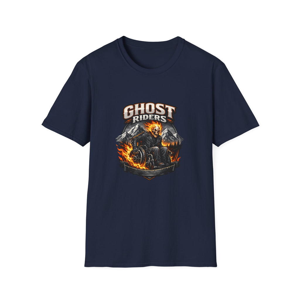 Ghost Riders T-Shirt — Fiery Motorcycle Skull Graphic Tee