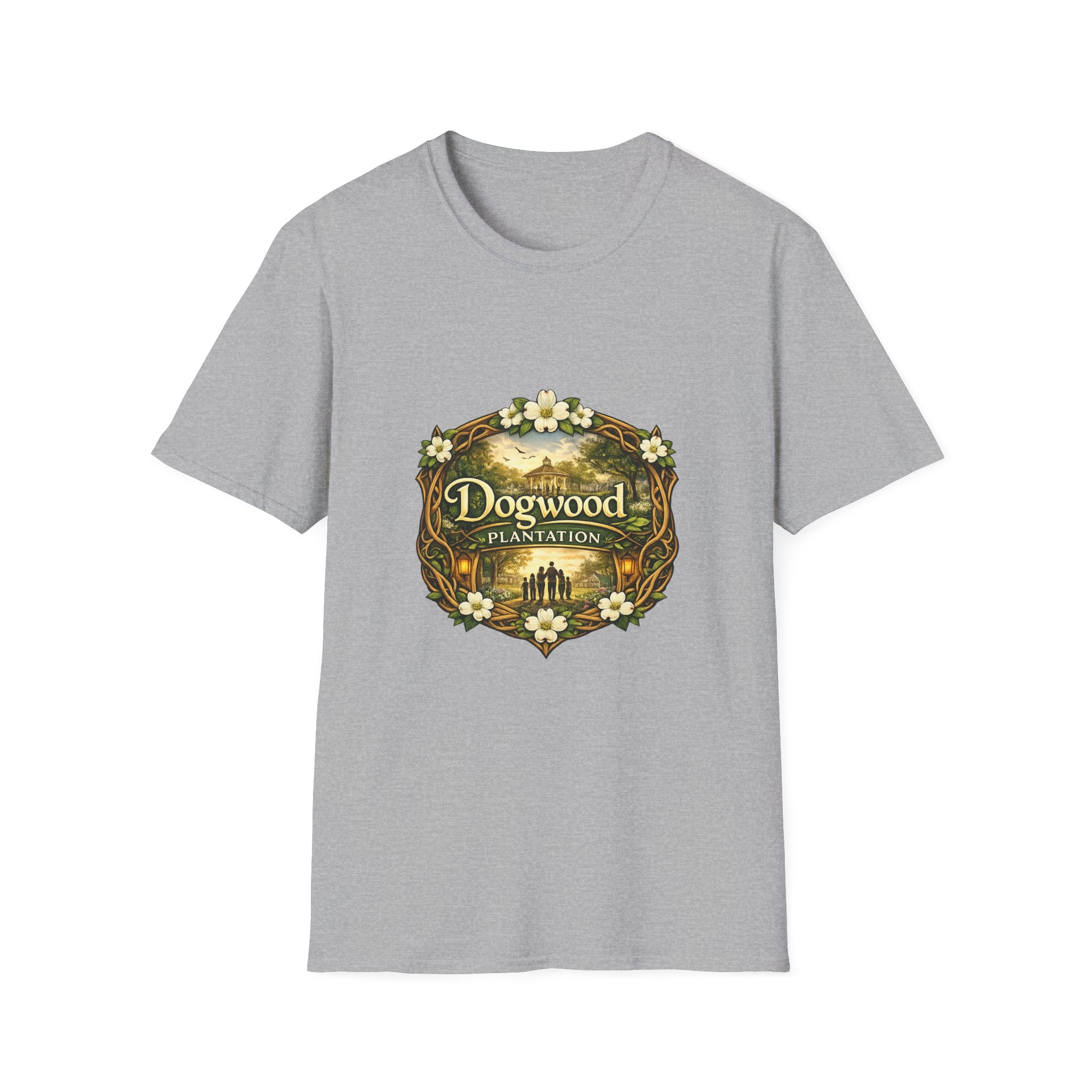 Dogwood Plantation T‑Shirt — Vintage Floral Southern Estate Tee
