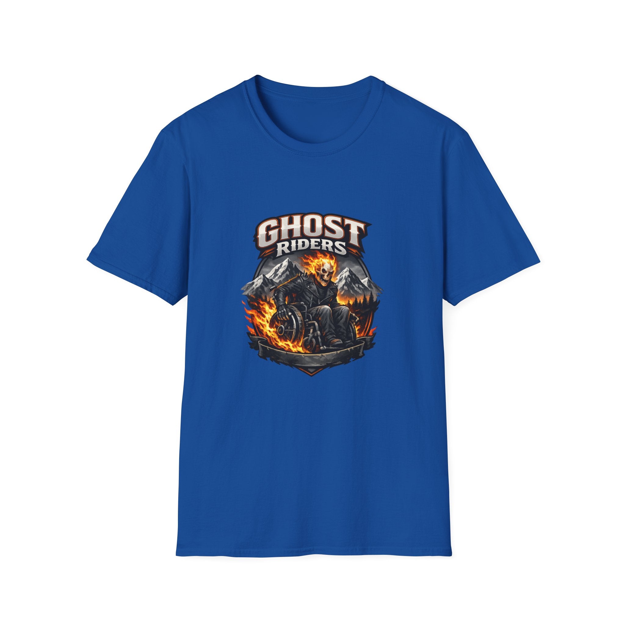 Ghost Riders T-Shirt — Fiery Motorcycle Skull Graphic Tee
