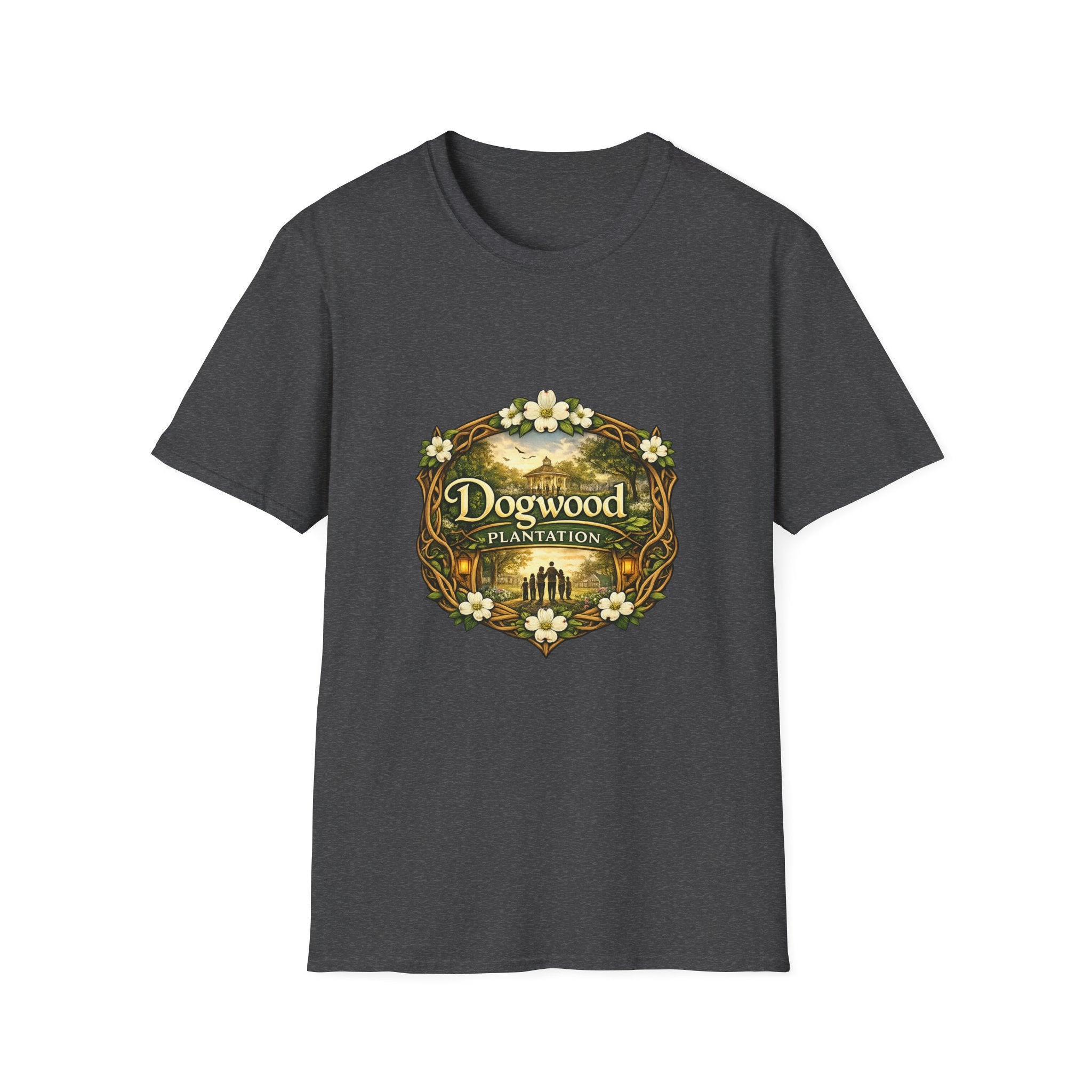 Dogwood Plantation T‑Shirt — Vintage Floral Southern Estate Tee