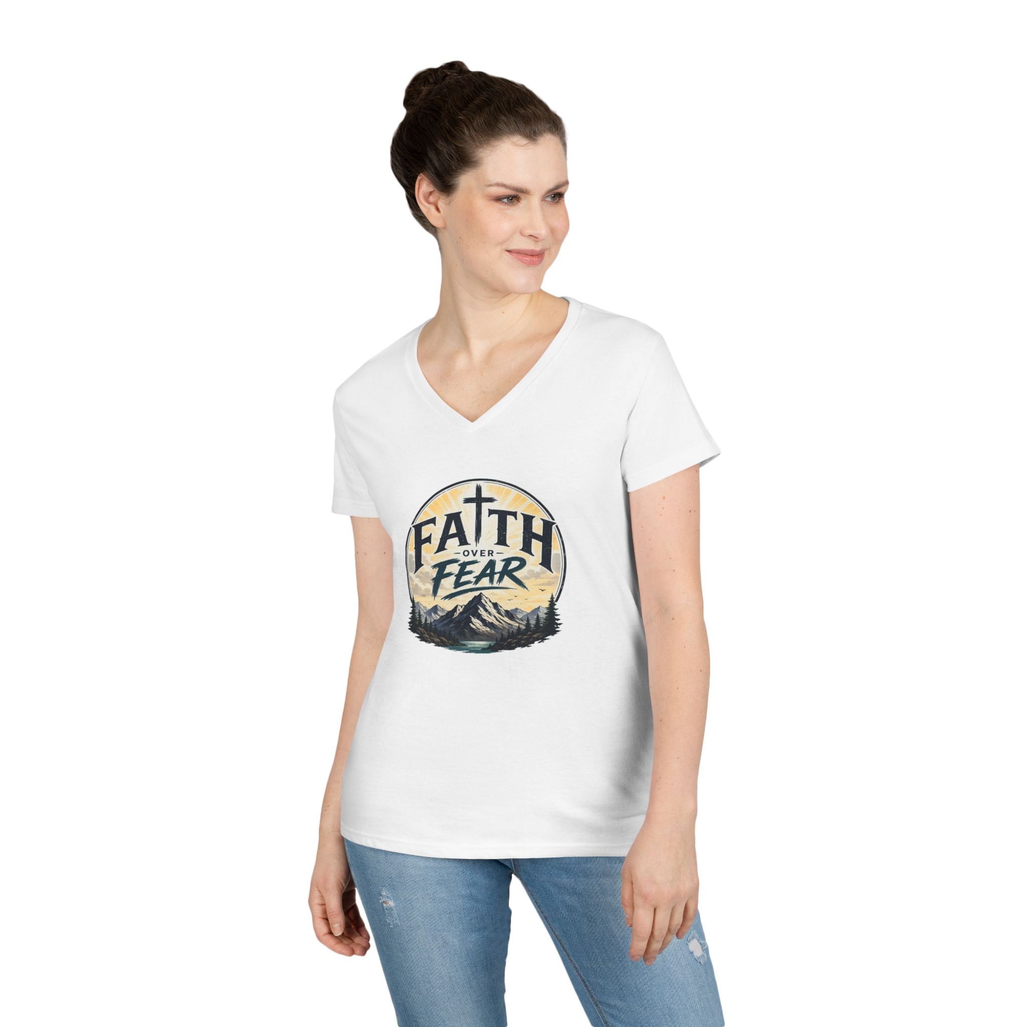 Faith Over Fear V-Neck Tee