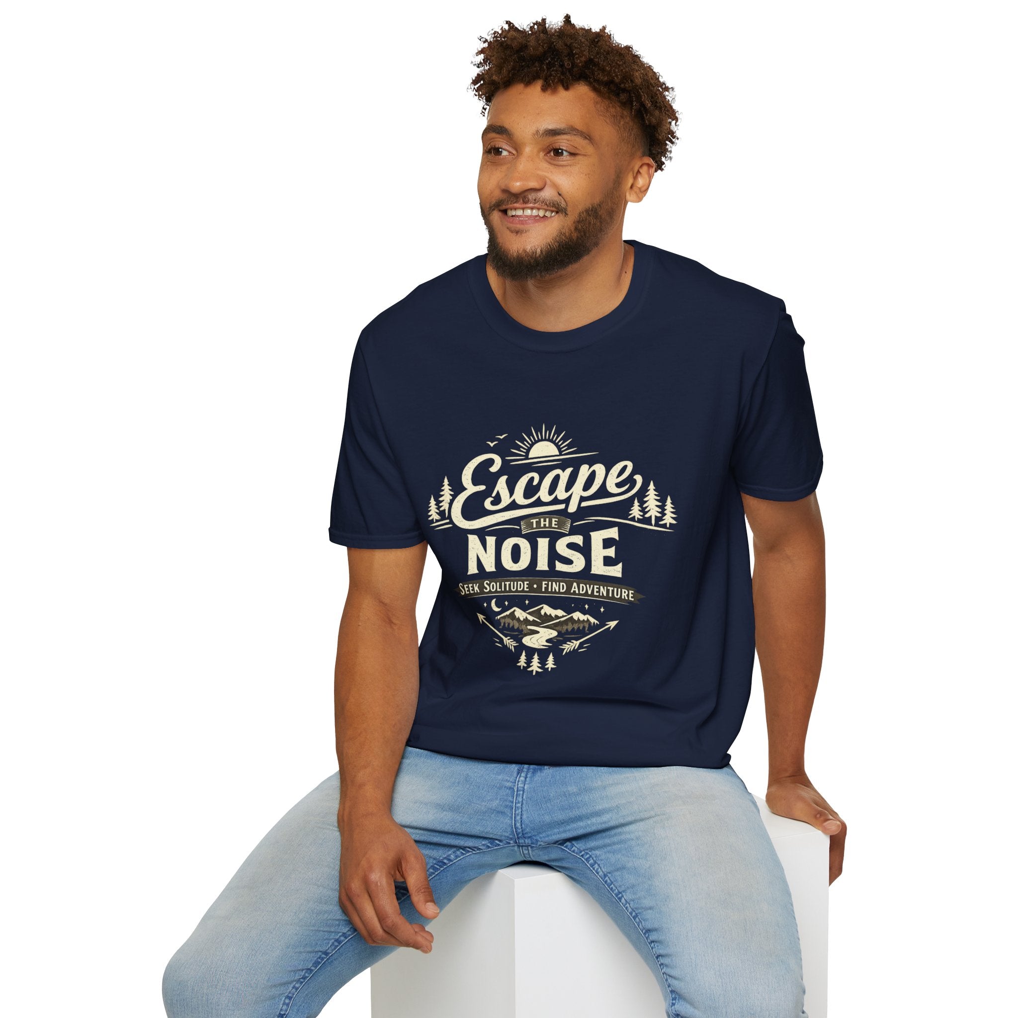 Escape the Noise T-Shirt — Vintage Outdoor Adventure Tee