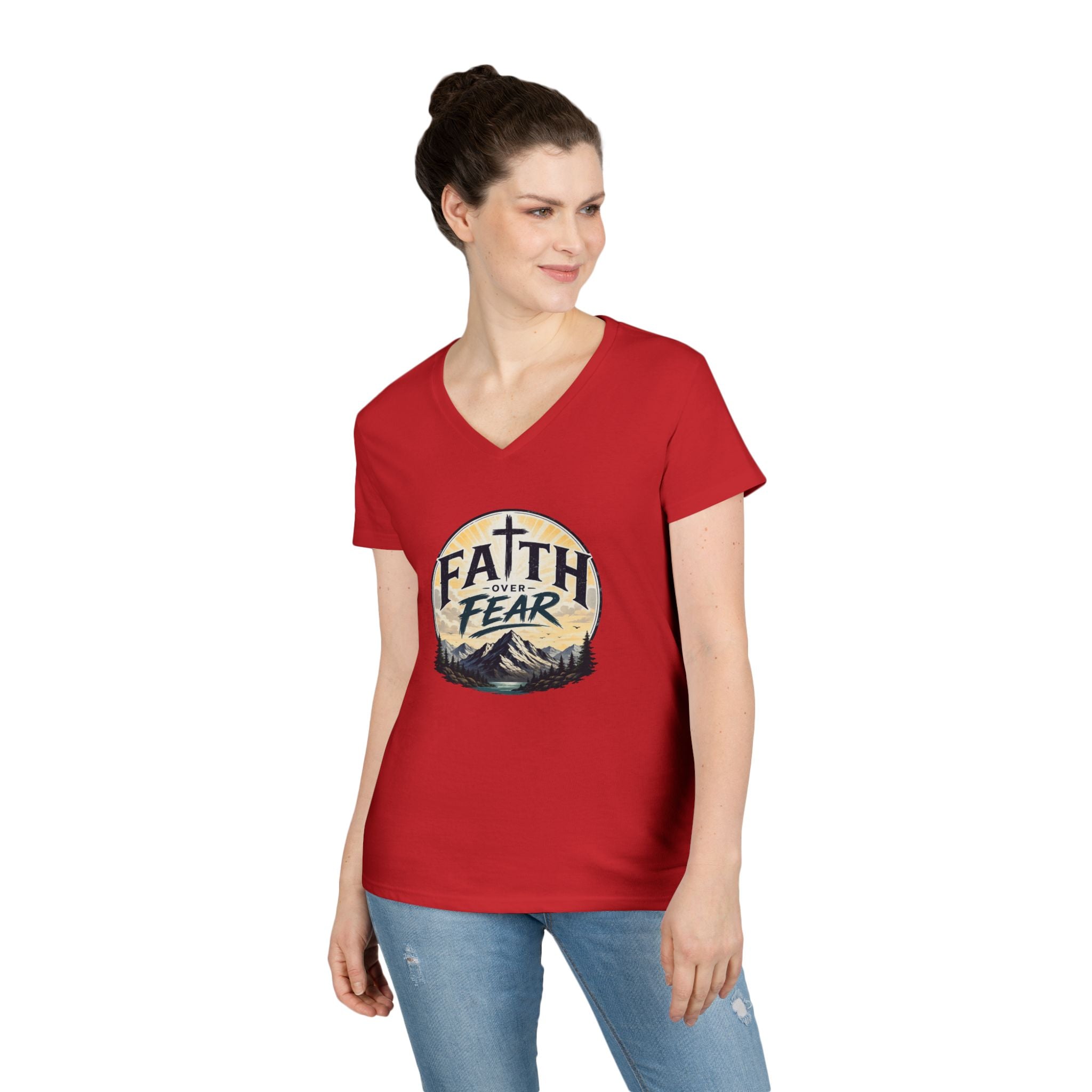 Faith Over Fear V-Neck Tee
