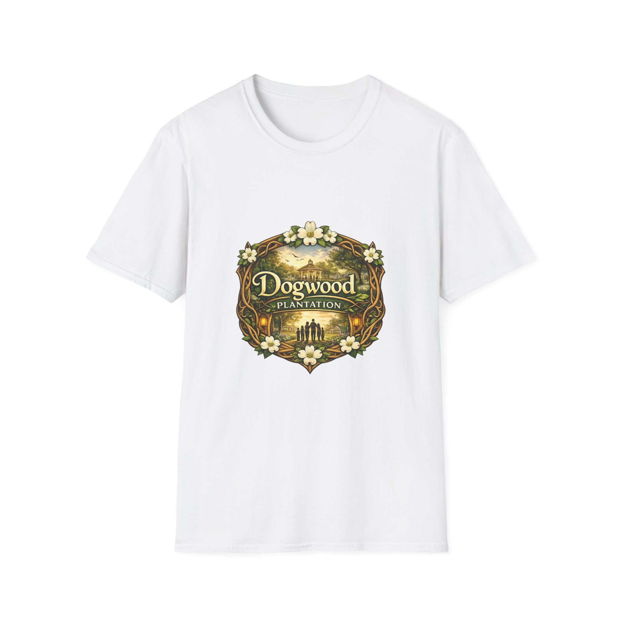 Dogwood Plantation T‑Shirt — Vintage Floral Southern Estate Tee
