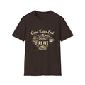Good Days End Around a Fire Pit T-Shirt — Cozy Camping & Bonfire Tee