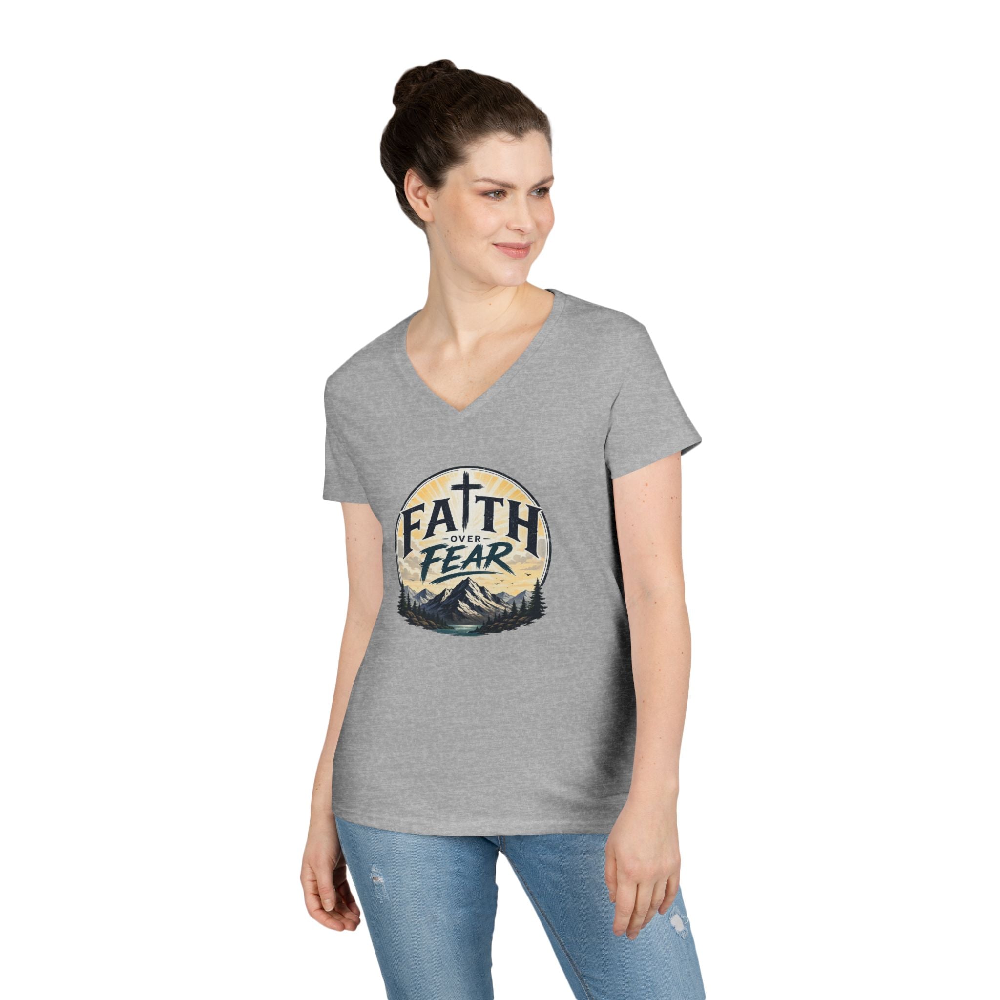 Faith Over Fear V-Neck Tee