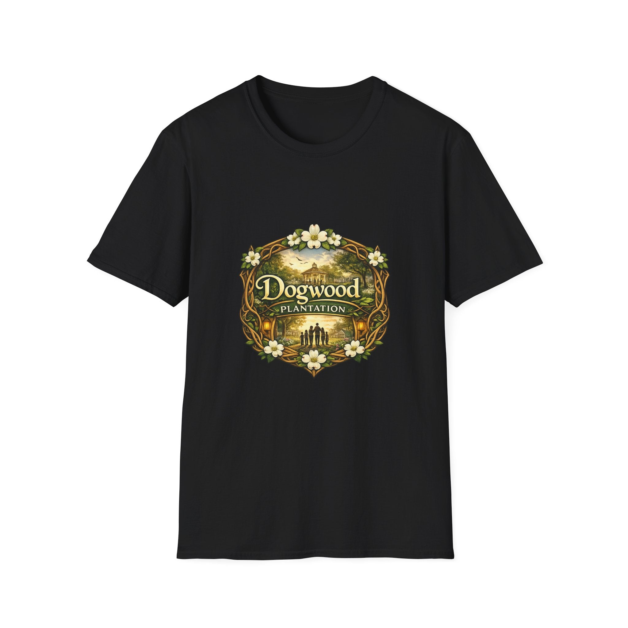 Dogwood Plantation T‑Shirt — Vintage Floral Southern Estate Tee