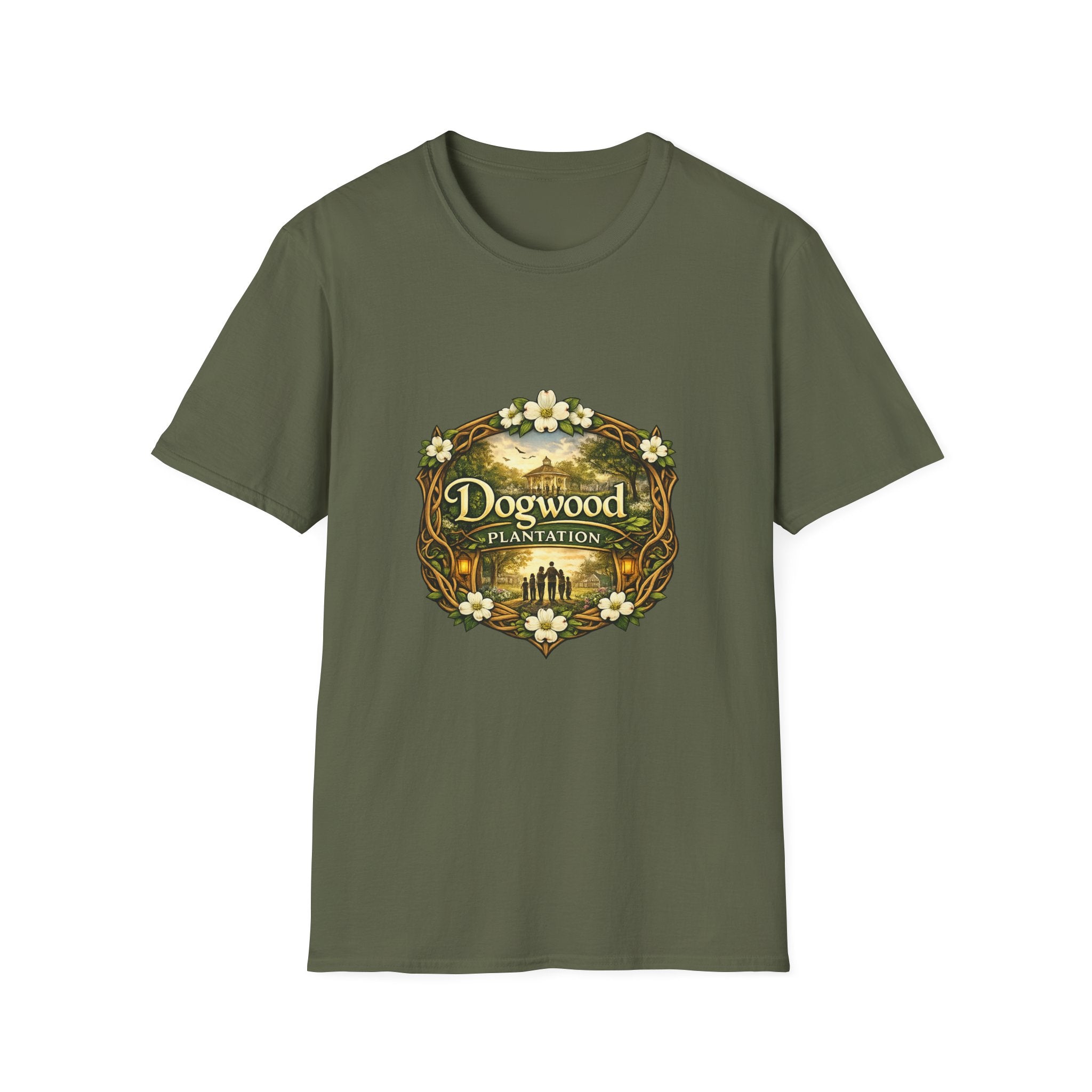 Dogwood Plantation T‑Shirt — Vintage Floral Southern Estate Tee