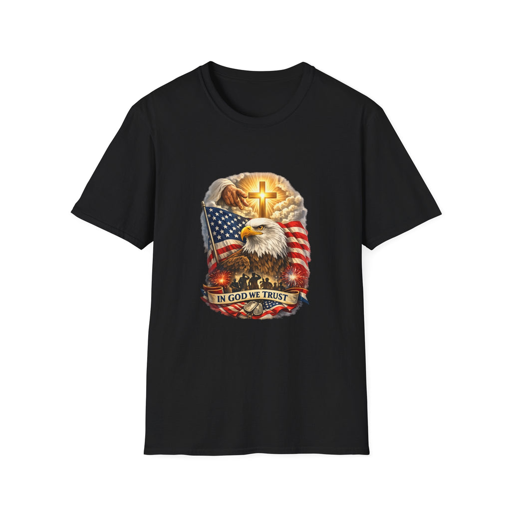 "In God We Trust" Patriotic Eagle & Cross T-Shirt