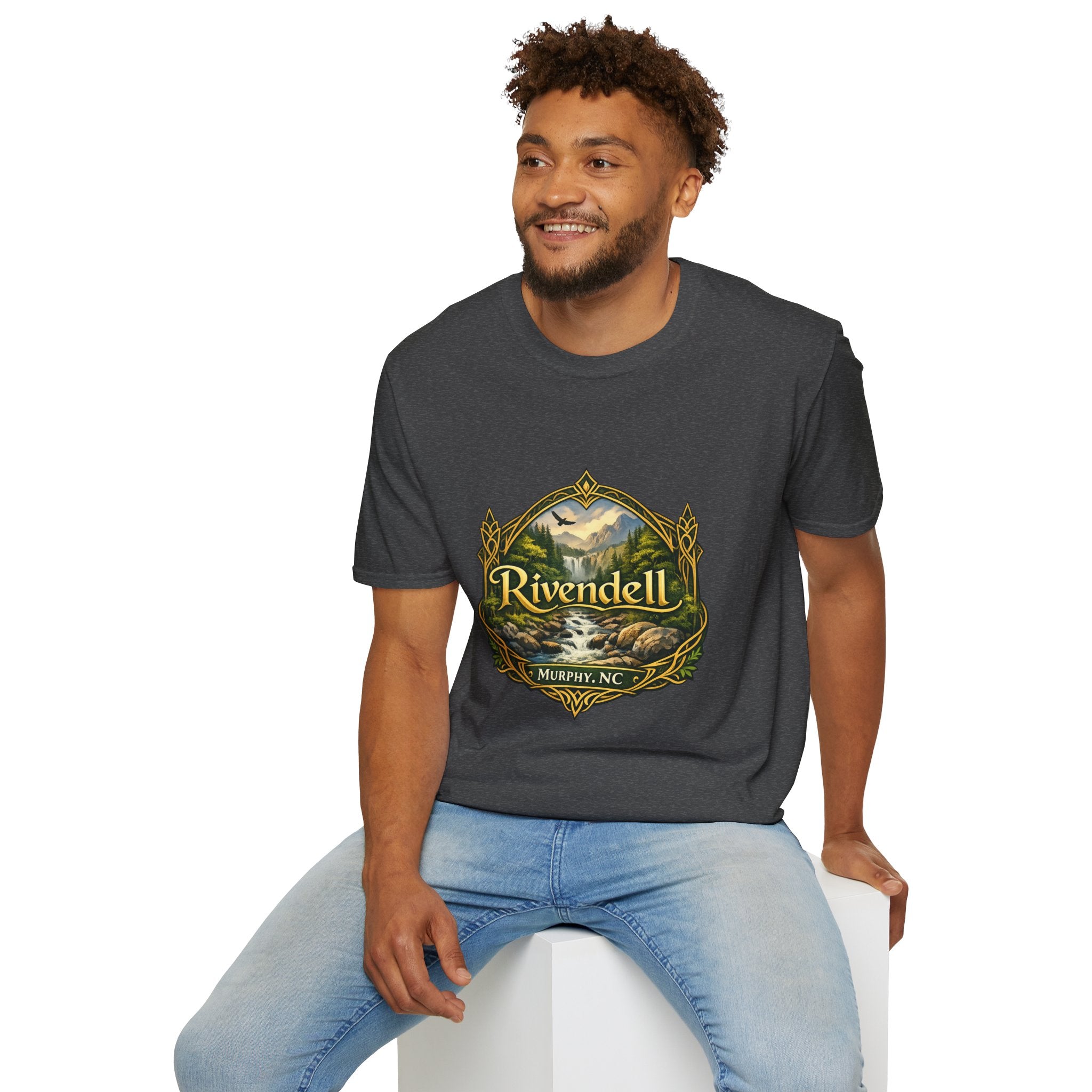 Rivendell Scenic Tee — Vintage Elven Valley Graphic T-Shirt