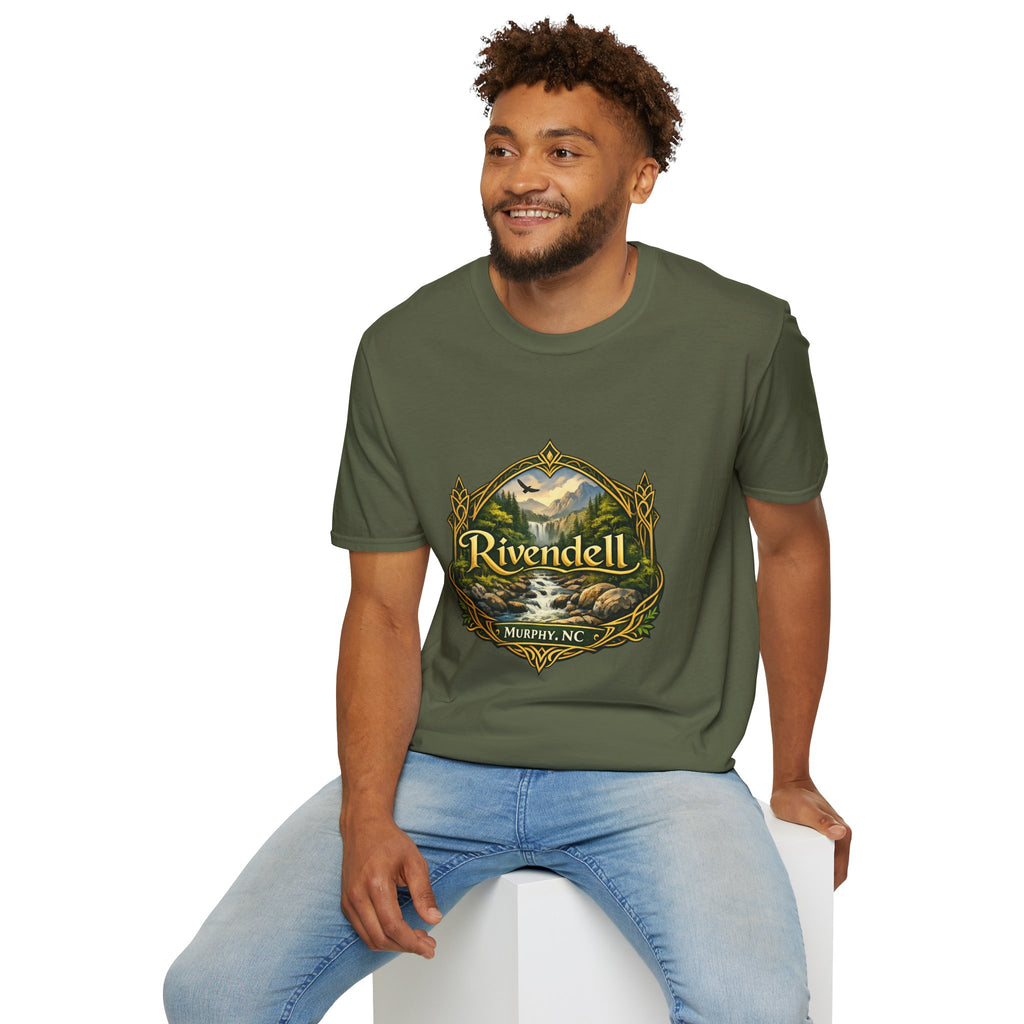 Rivendell Scenic Tee — Vintage Elven Valley Graphic T-Shirt
