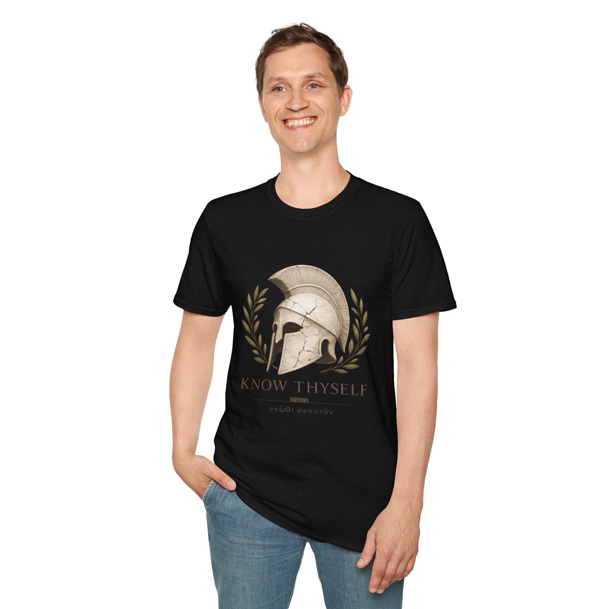 "Know Thyself" Classic Greek Warrior Tee