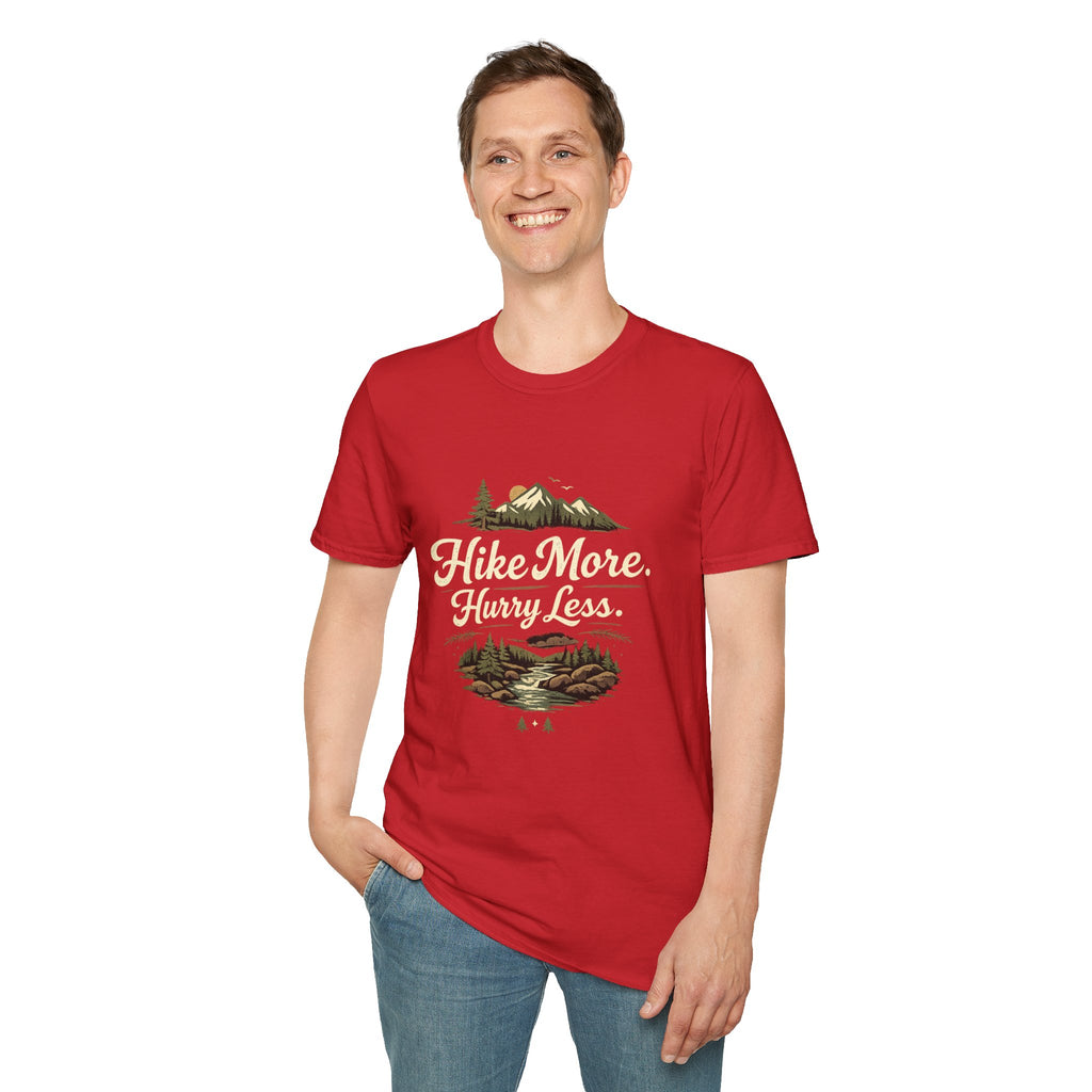 Hike More Hurry Less T-Shirt — Mountain Outdoors Hiking Tee