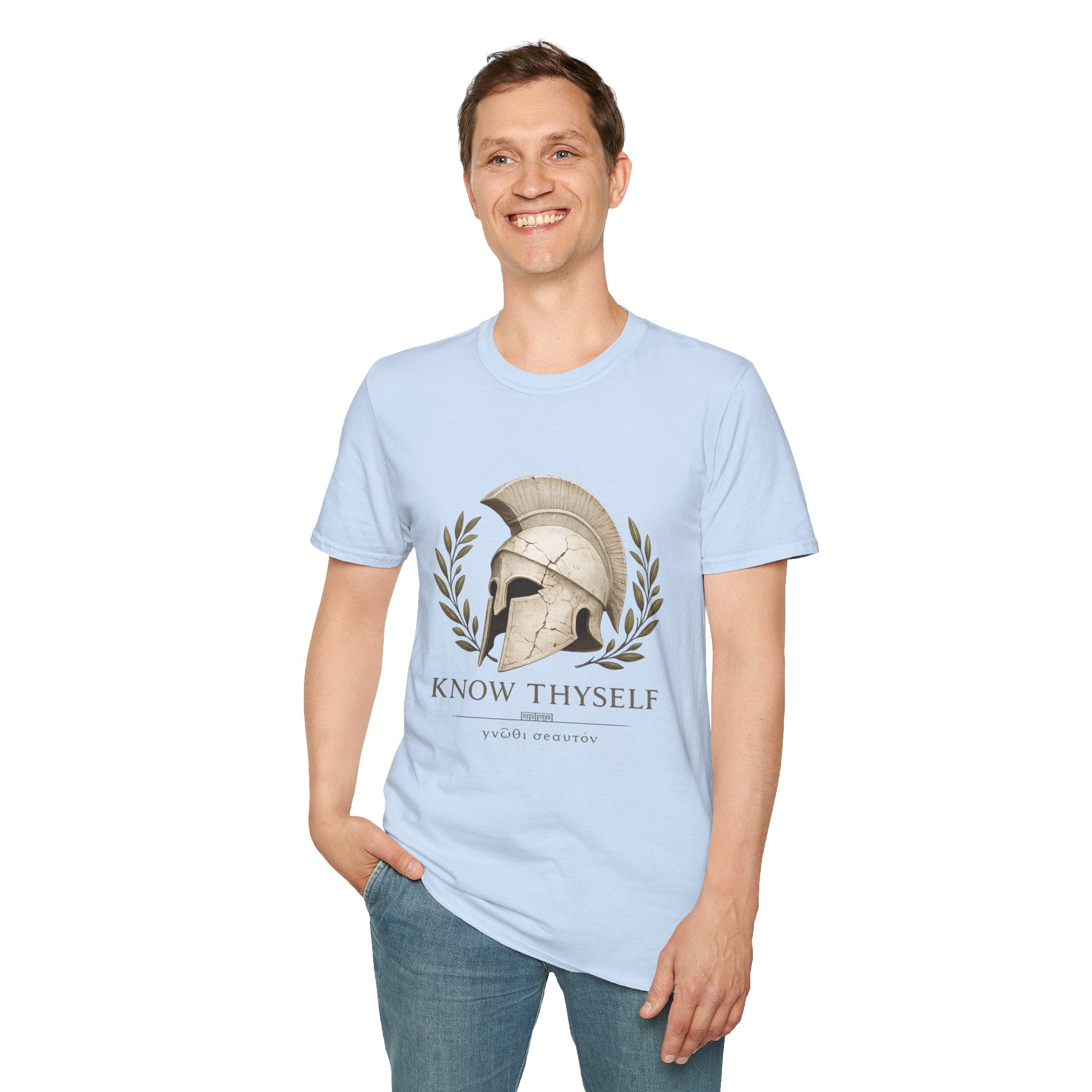 "Know Thyself" Classic Greek Warrior Tee