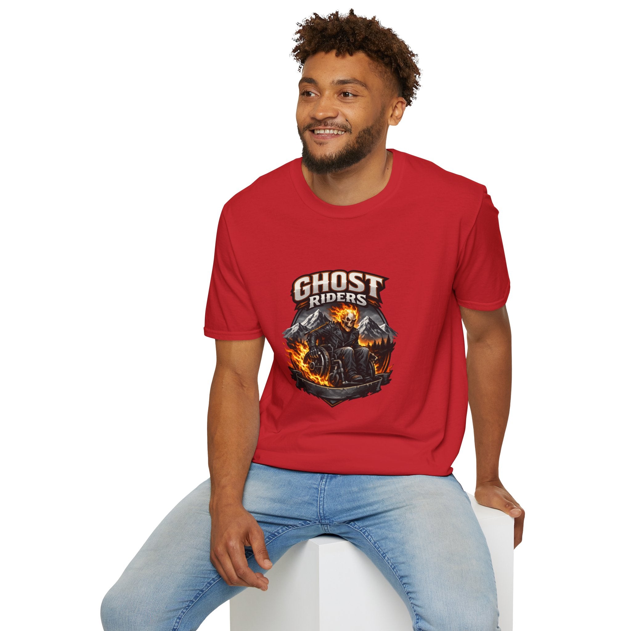 Ghost Riders T-Shirt — Fiery Motorcycle Skull Graphic Tee