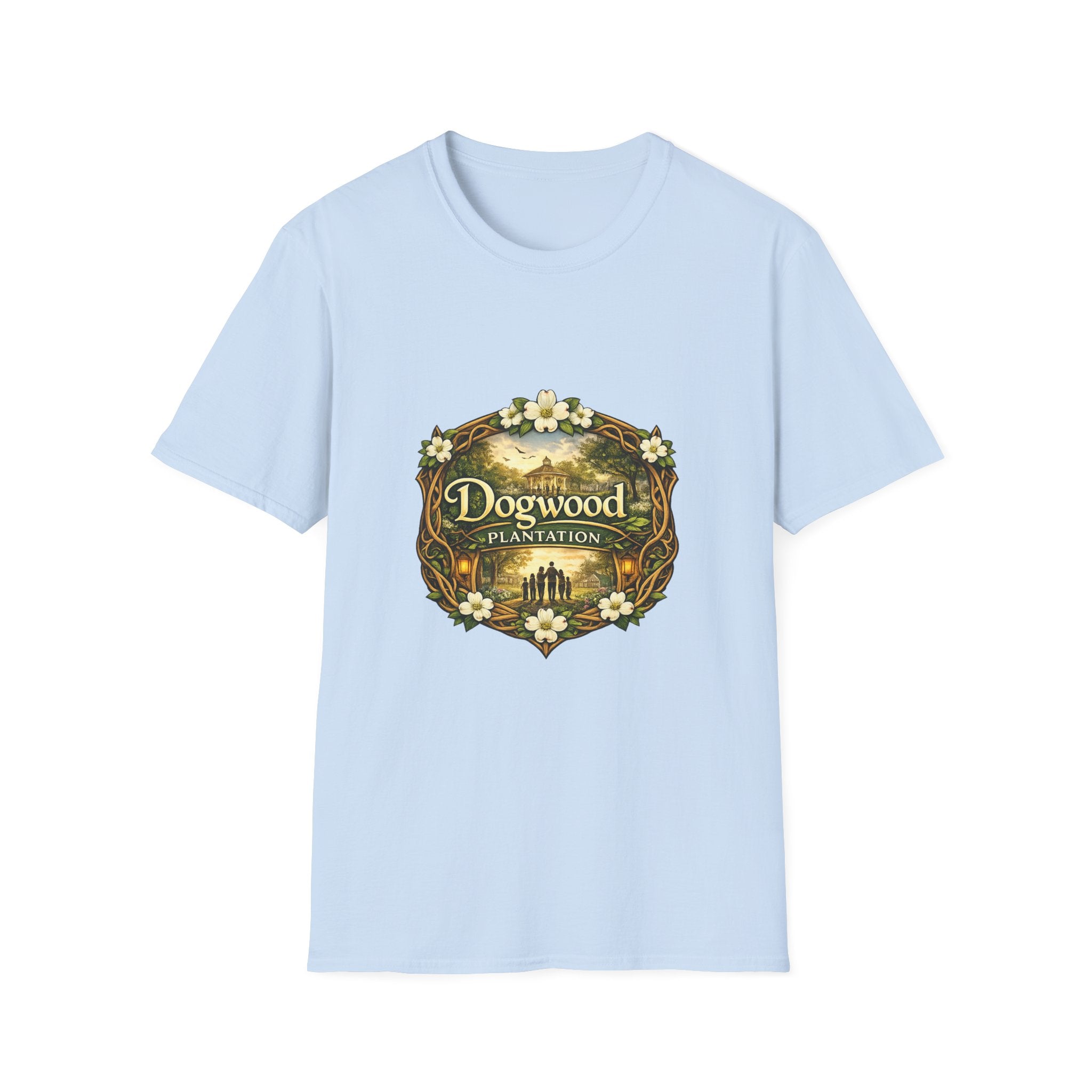 Dogwood Plantation T‑Shirt — Vintage Floral Southern Estate Tee